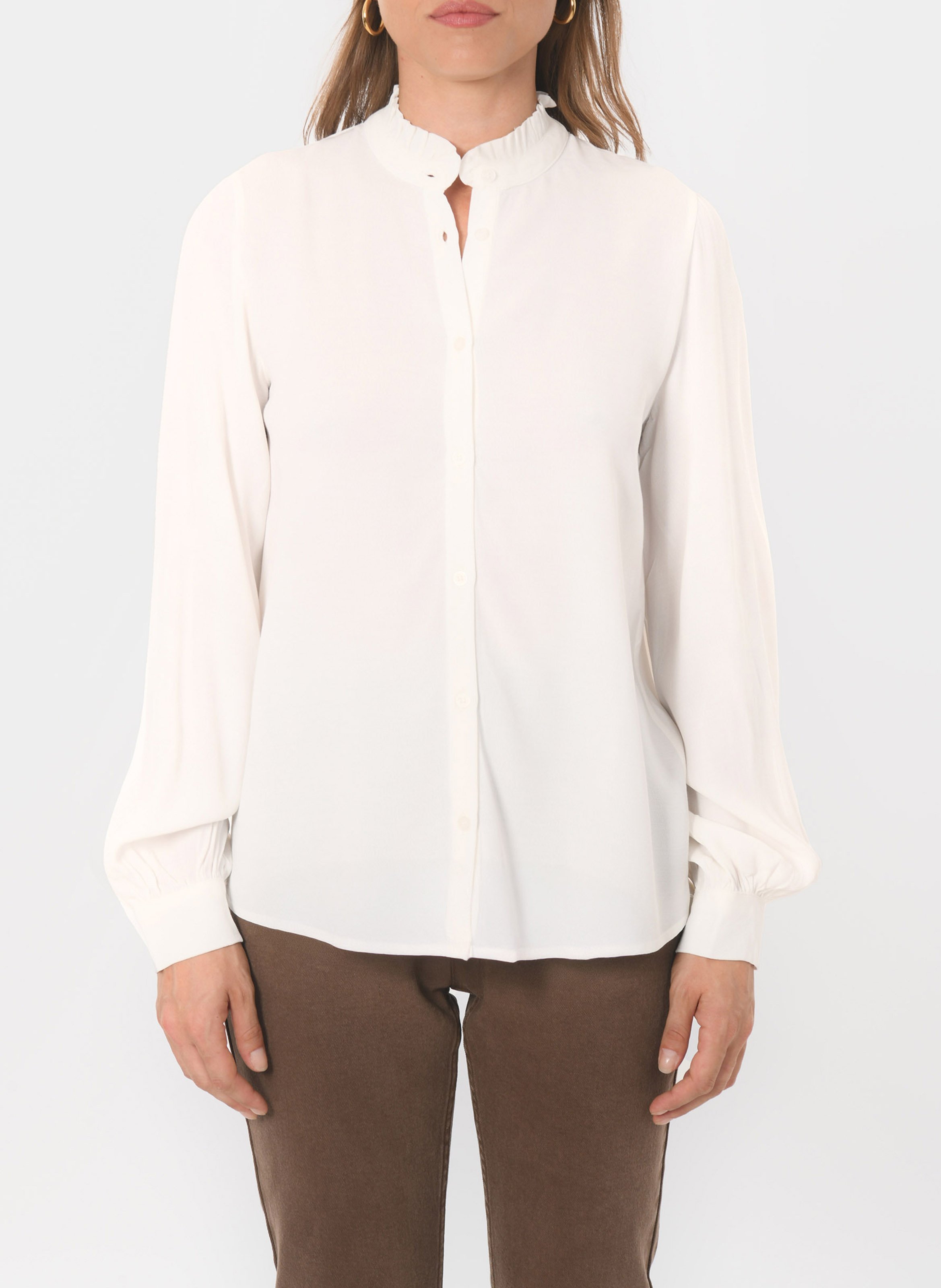 Shirt with ruffled collar KOOKAI