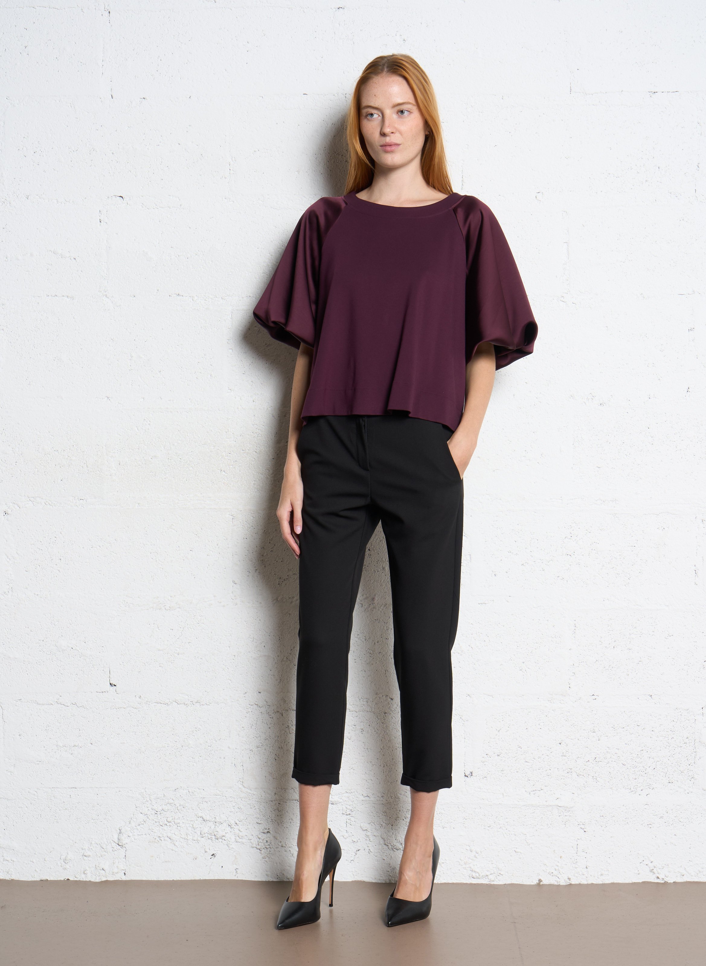 Loose-fit round-neck top IMPERIAL Purple