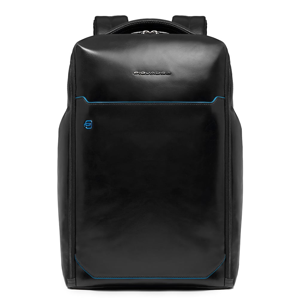 Backpack for laptop and ipad® with shockproof protection and RFID protection, anti-theft cable PIQUADRO Black