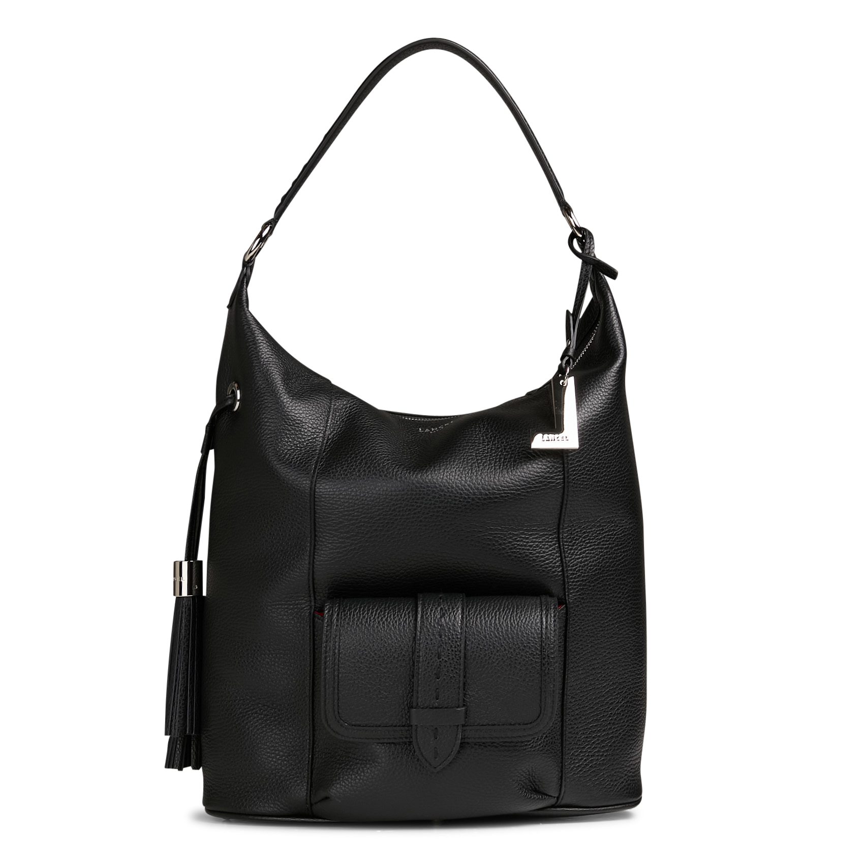 Sac porté épaule en cuir LANCEL Noir