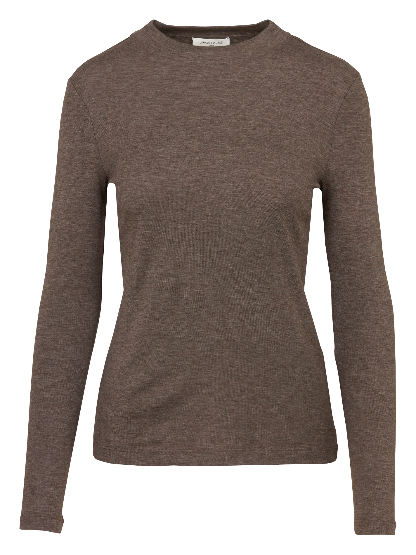 Tee-shirt manches longues fluide à col montant MAISON 123 Gris