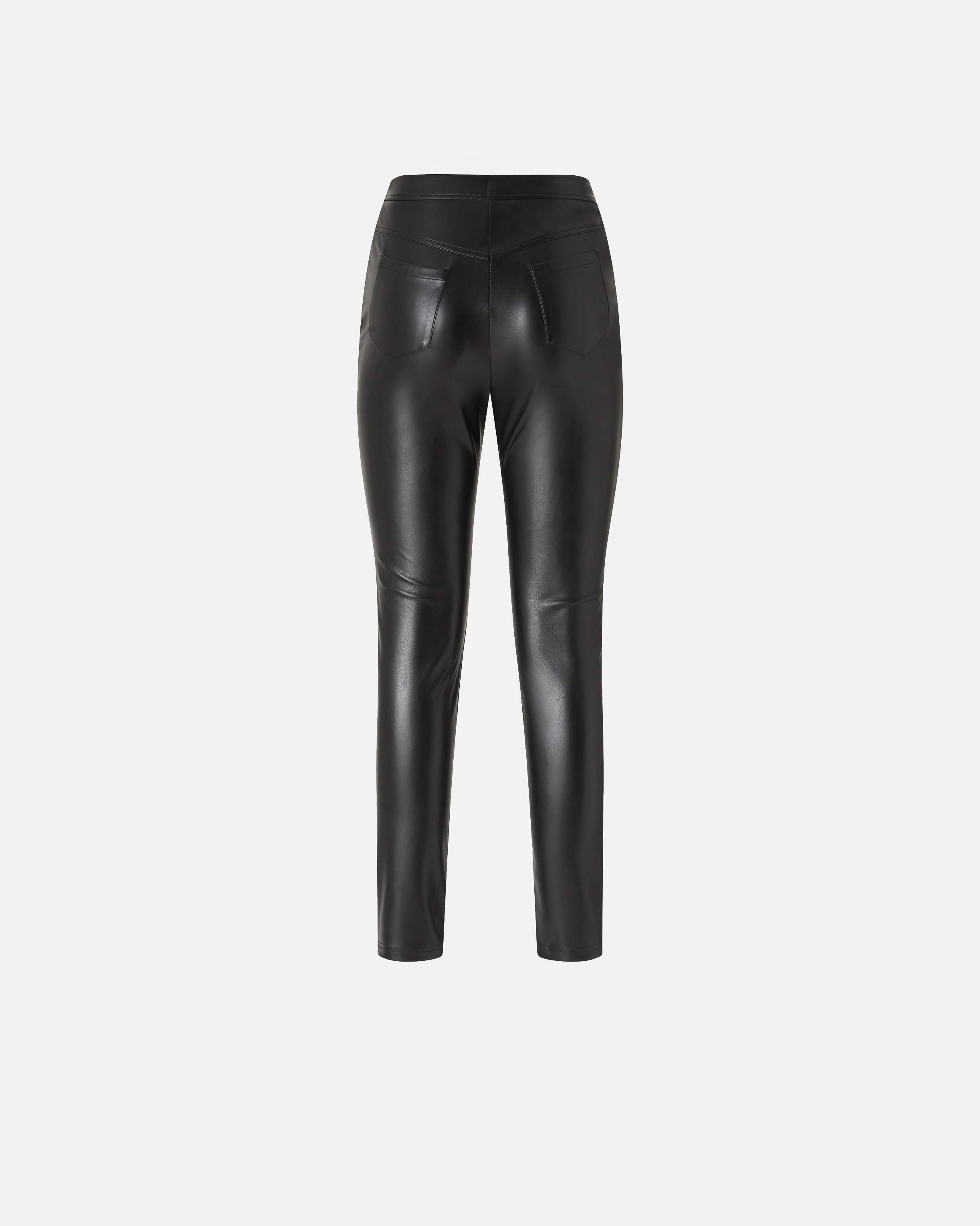 Stretch leather effect leggings PINKO Black