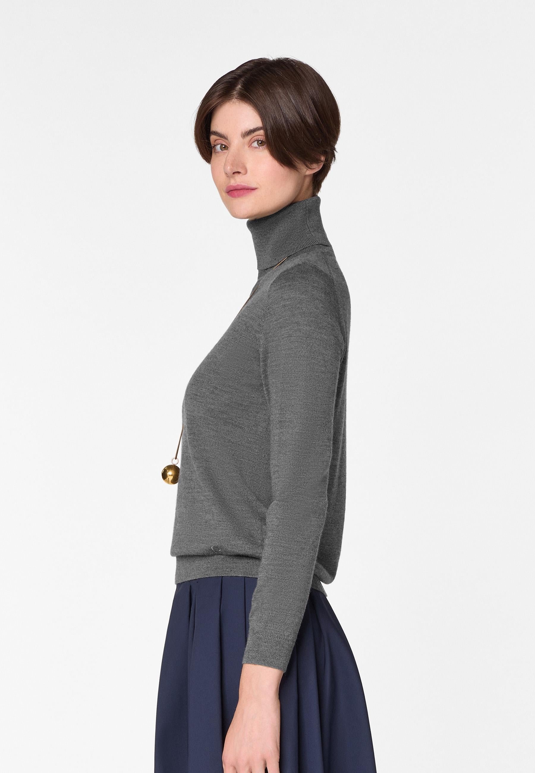 Merino wool roll-neck sweater RODIER Grey