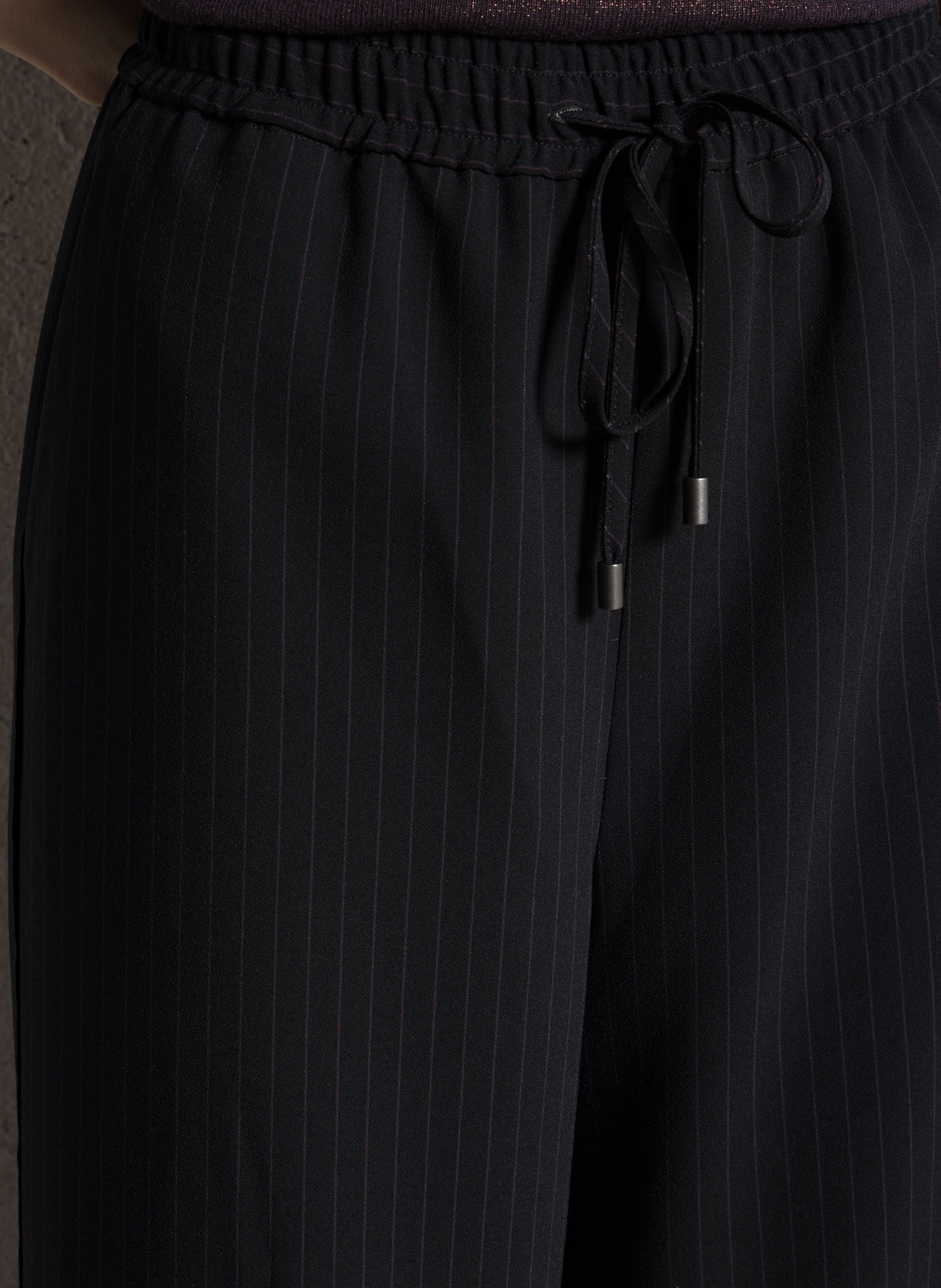 Straight-leg striped tailored pants IKKS Black
