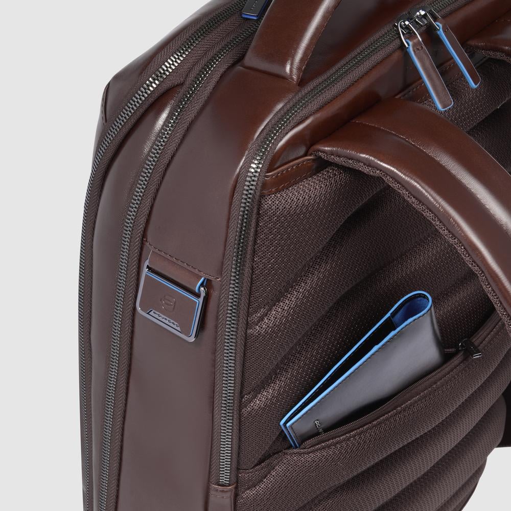 Fast-check travel backpack for computer and iPad® Pro 12.9 with shockproof and RFID protection PIQUADRO Brown