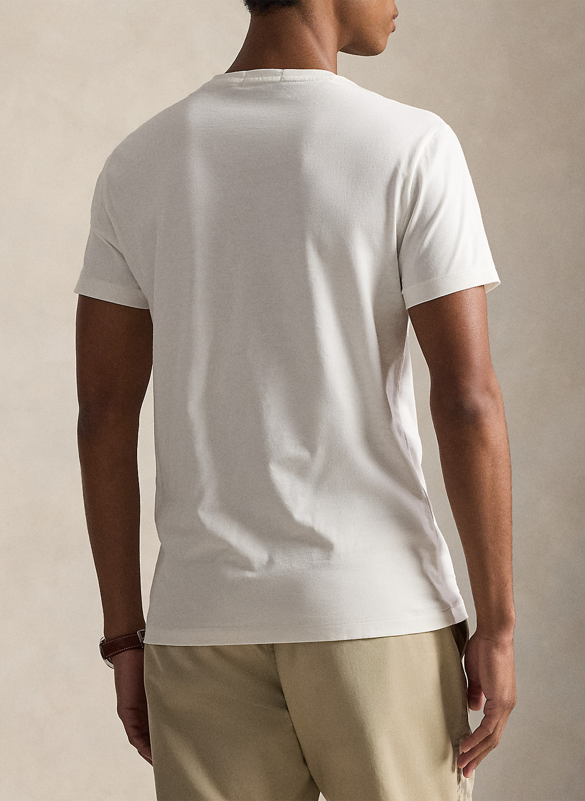 Tee-shirt droit col rond en coton POLO RALPH LAUREN Blanc