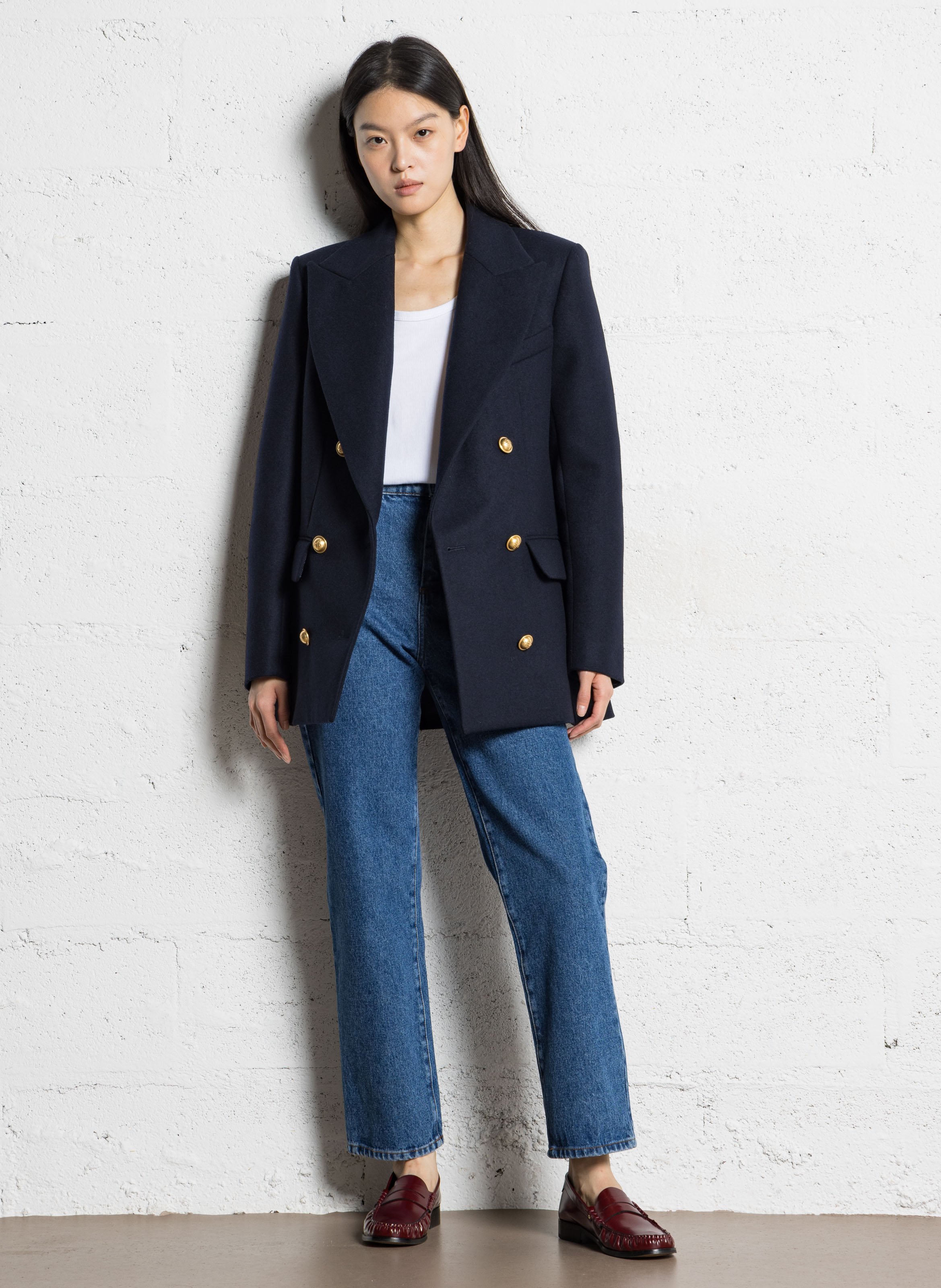 Mocassins en cuir RIVECOUR Rouge