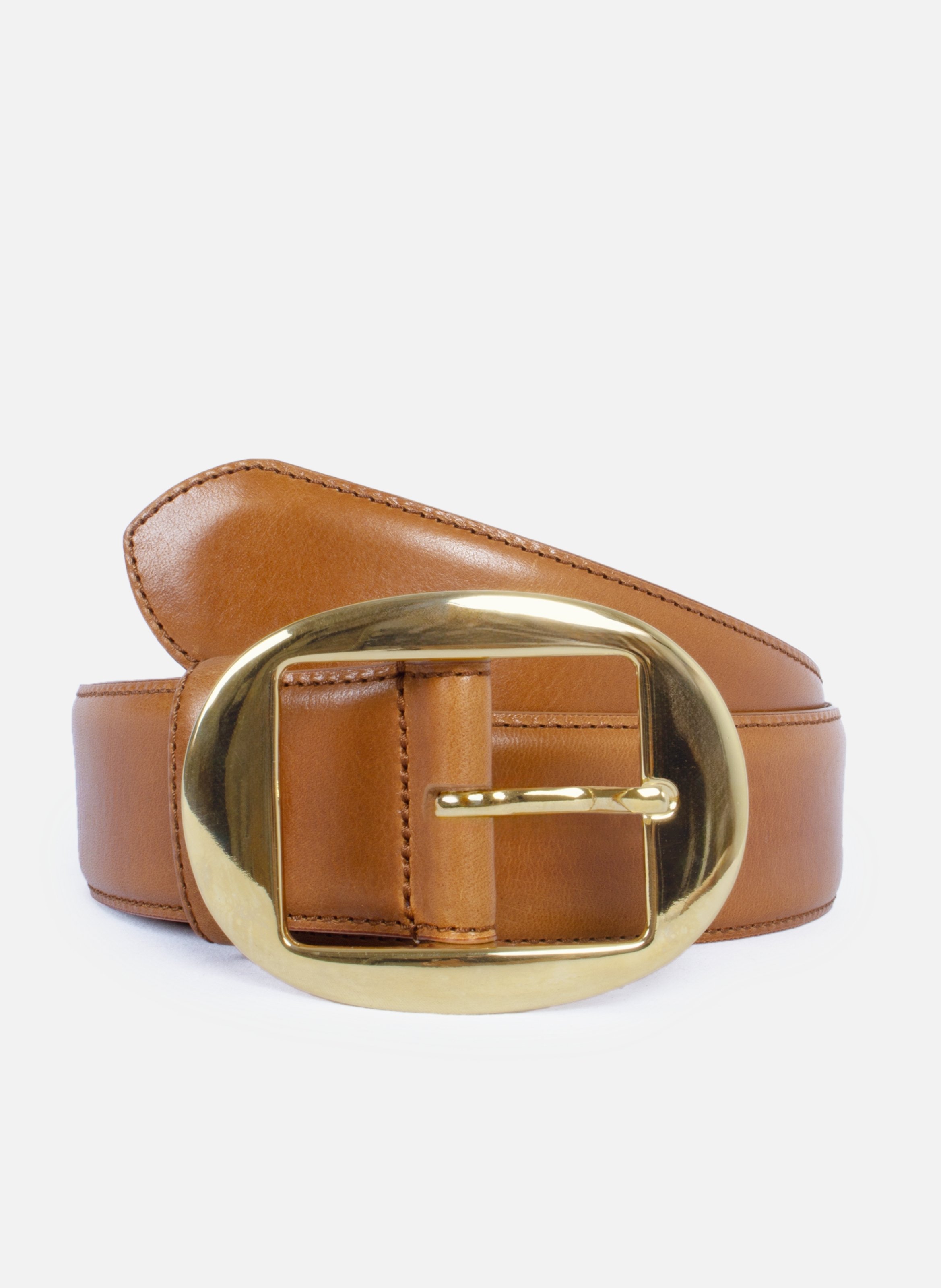 <b>Smooth Leather Camel Louise Belt</b> JULES & JENN Brown