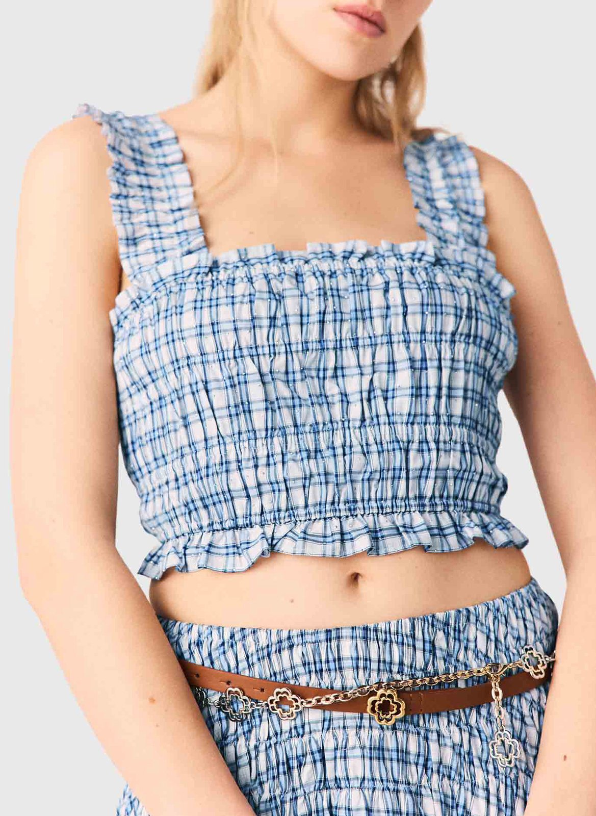 Top blouse van katoen MAJE Blauw