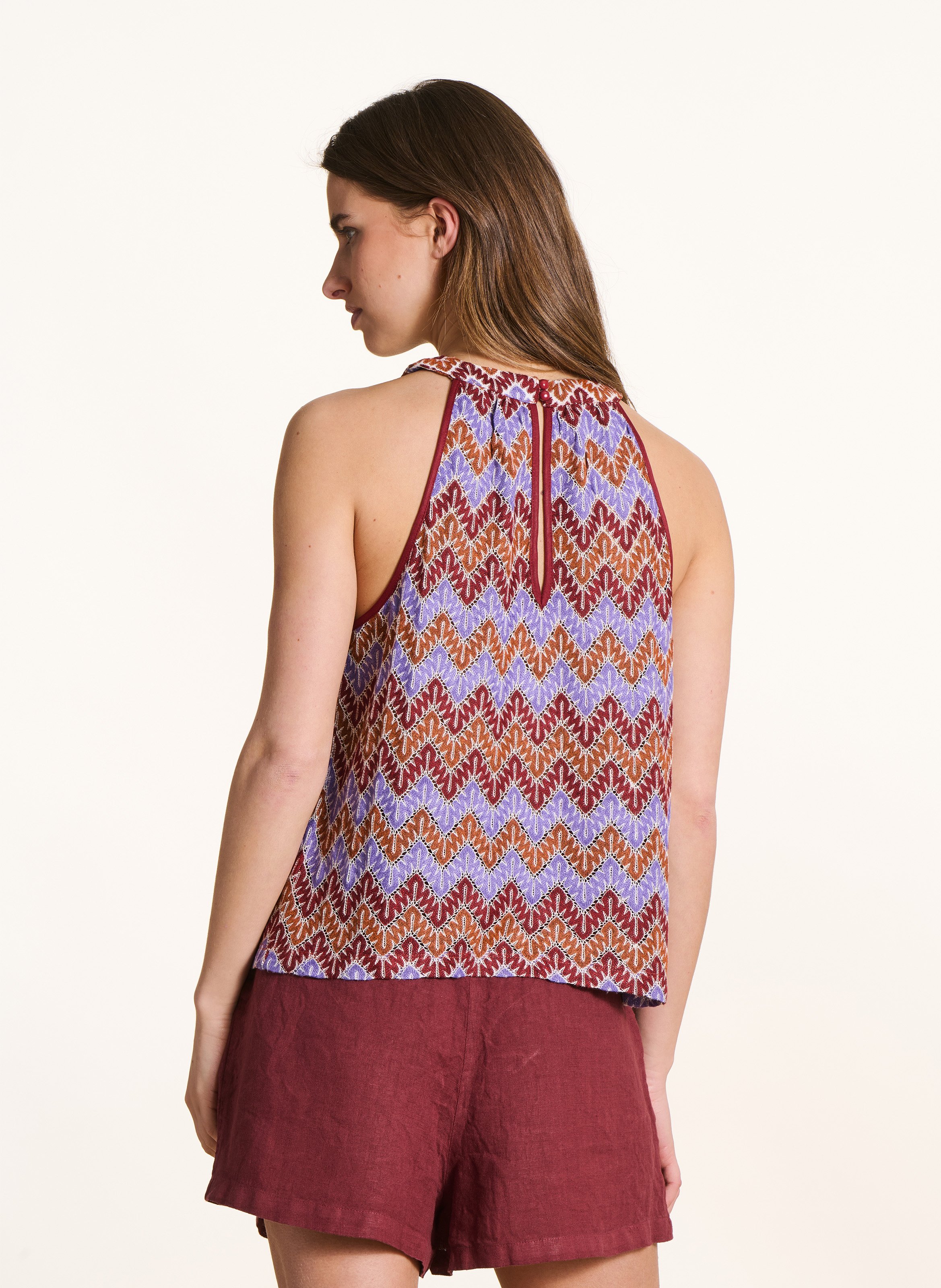 Top ample en maille LA FEE MARABOUTEE Purple