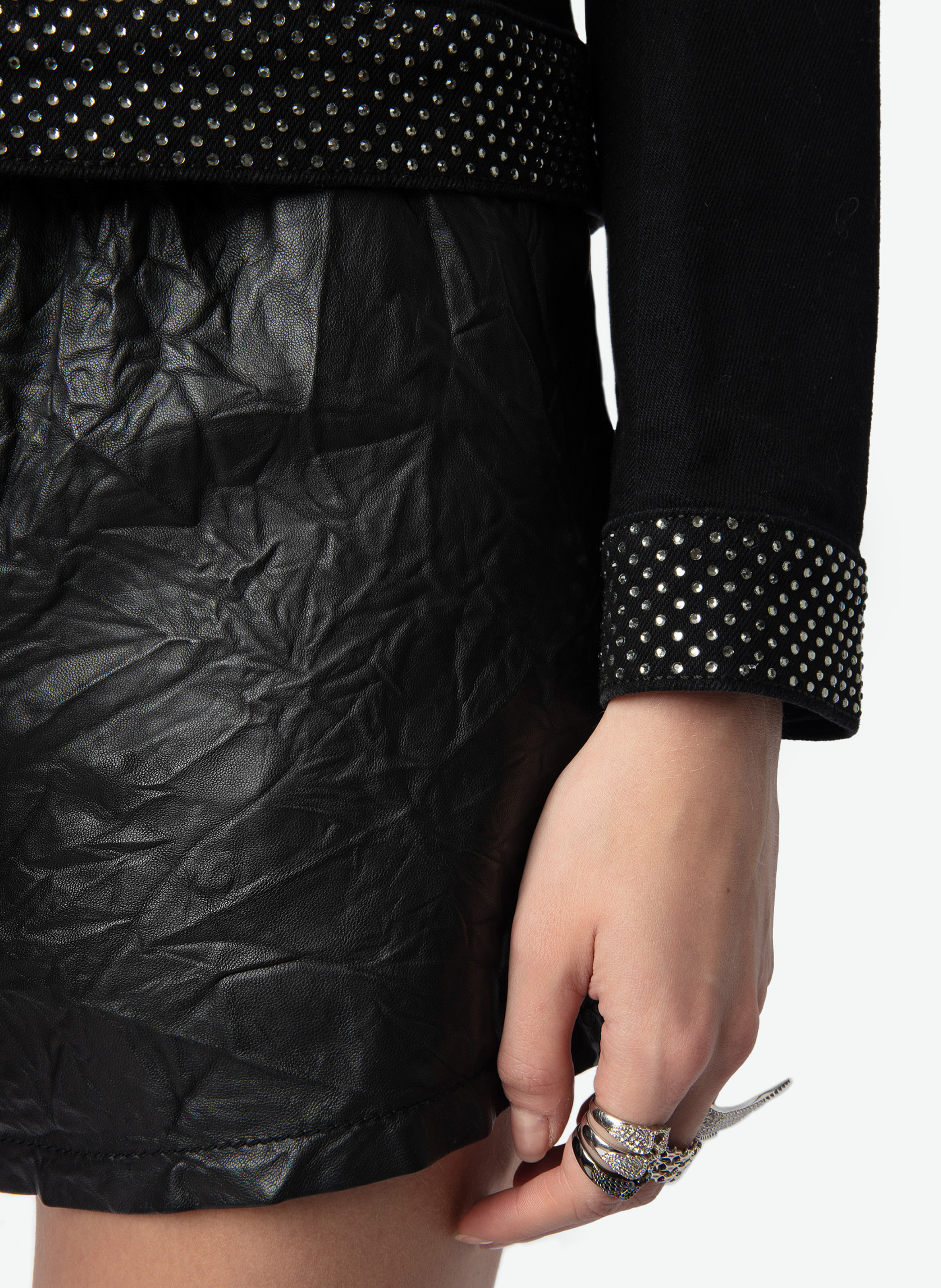 Strass-Baumwolljacke ZADIG&VOLTAIRE Schwarz