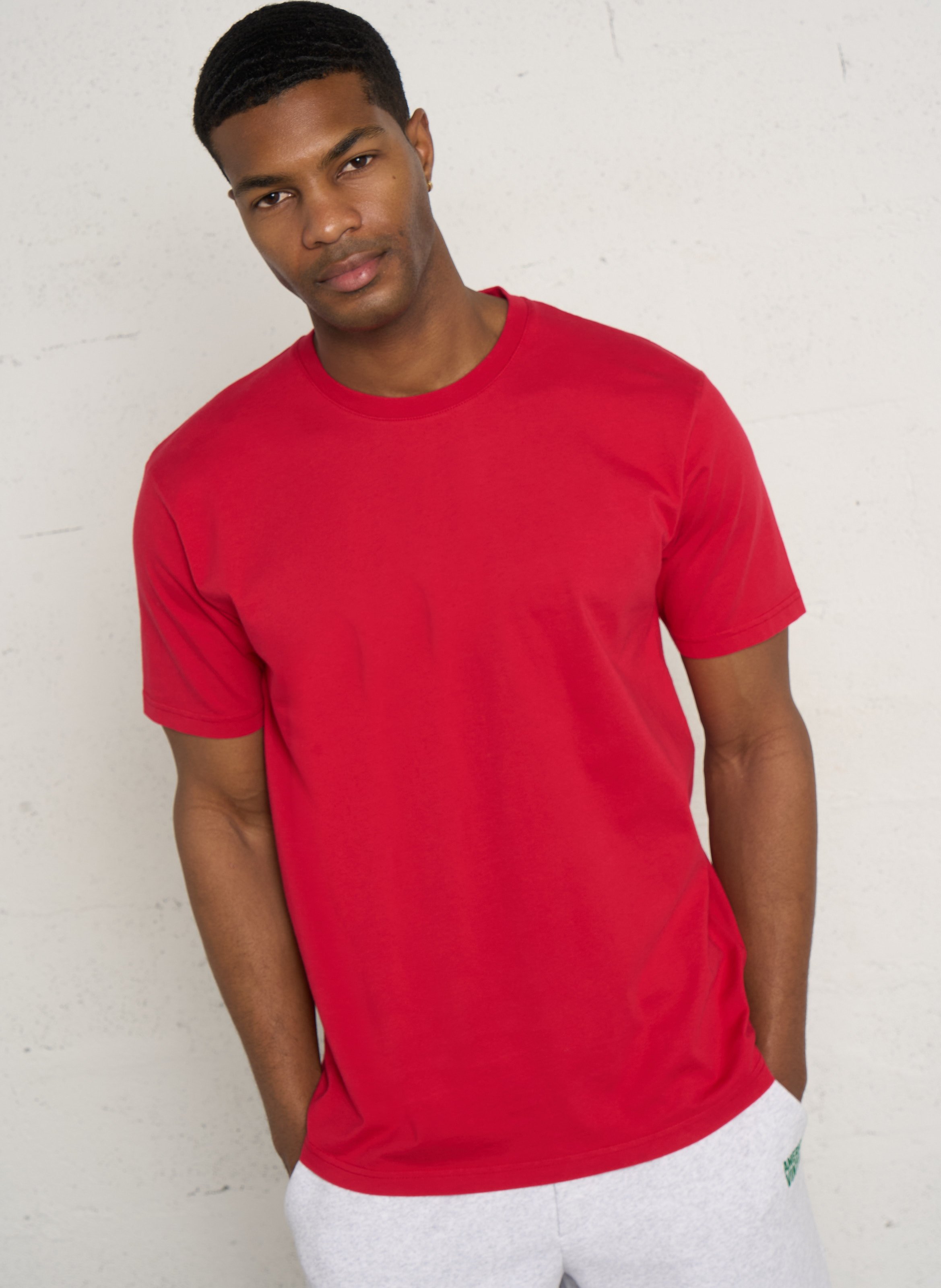 T-shirt col rond en coton biologique COLORFUL STANDARD Rouge