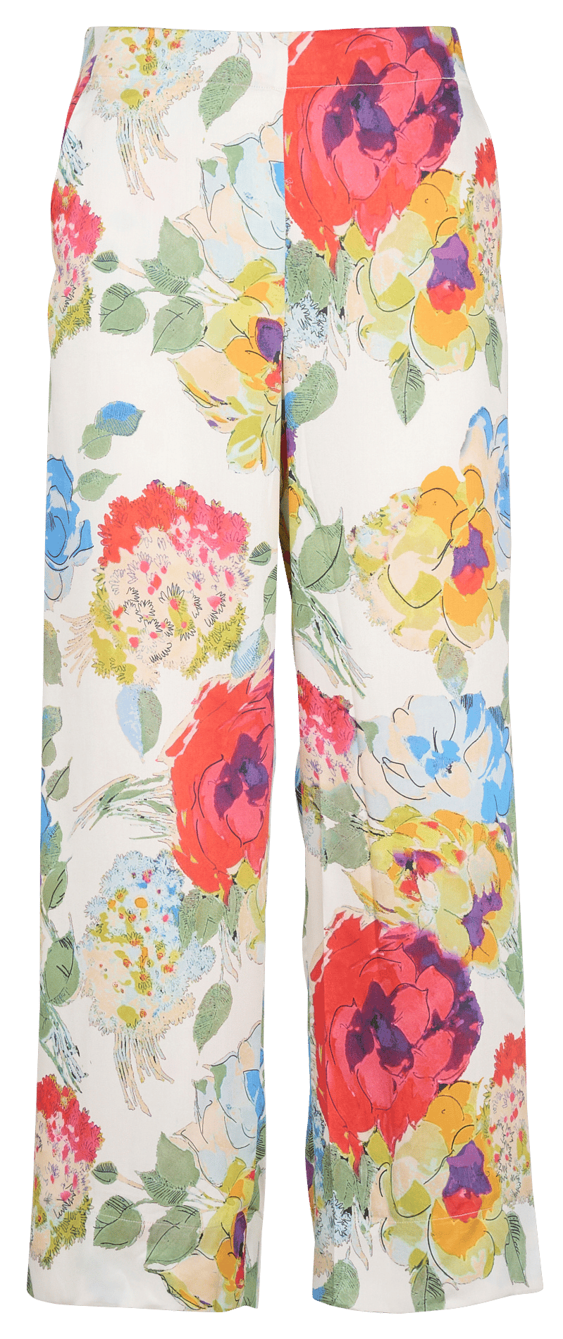 Norton printed straight trousers BELLA JONES White