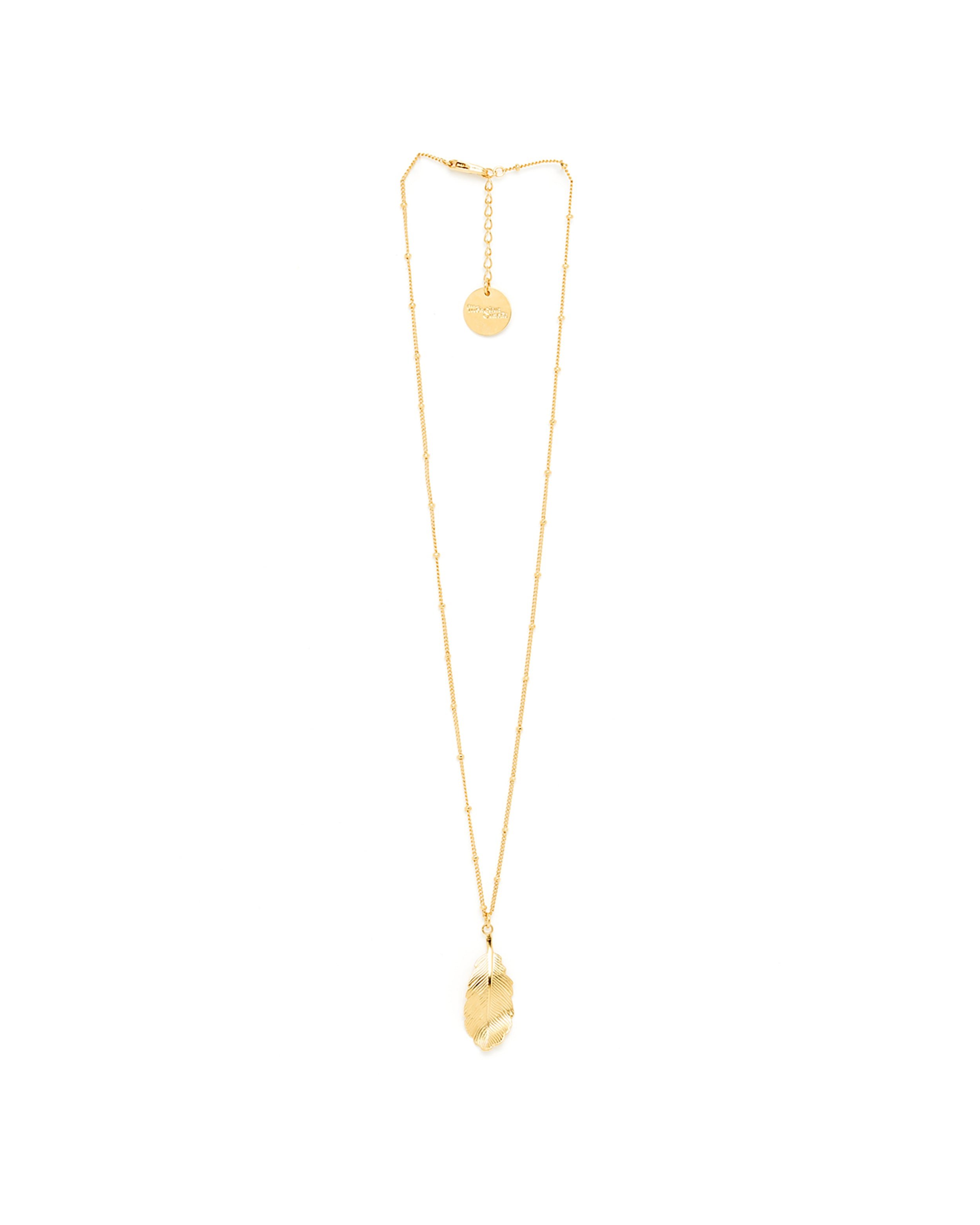 Silver plated leaf necklace Golden