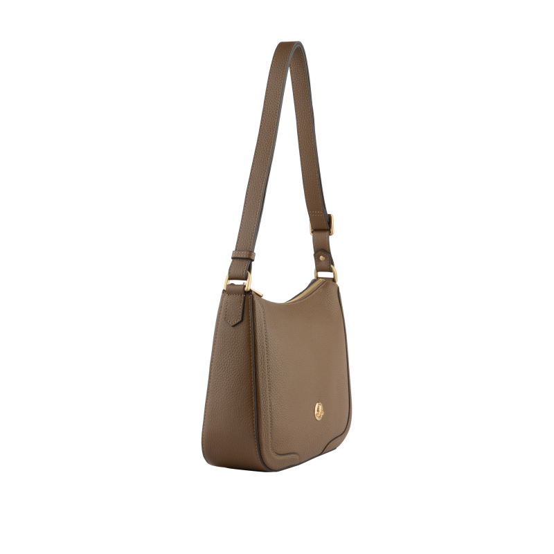 Crossbody bag in cowhide leather Brown