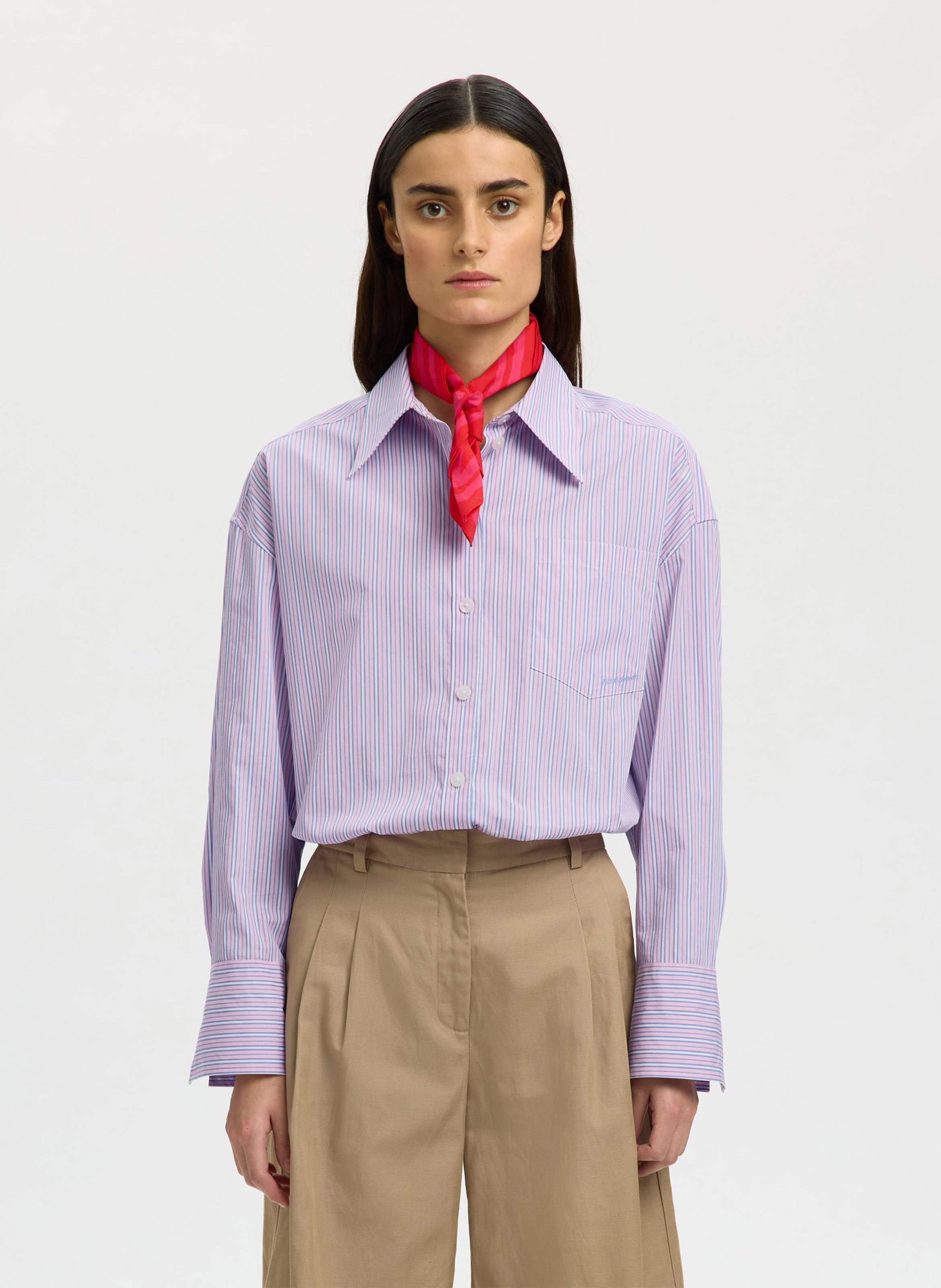 Classic collar shirt SELECTED Pink