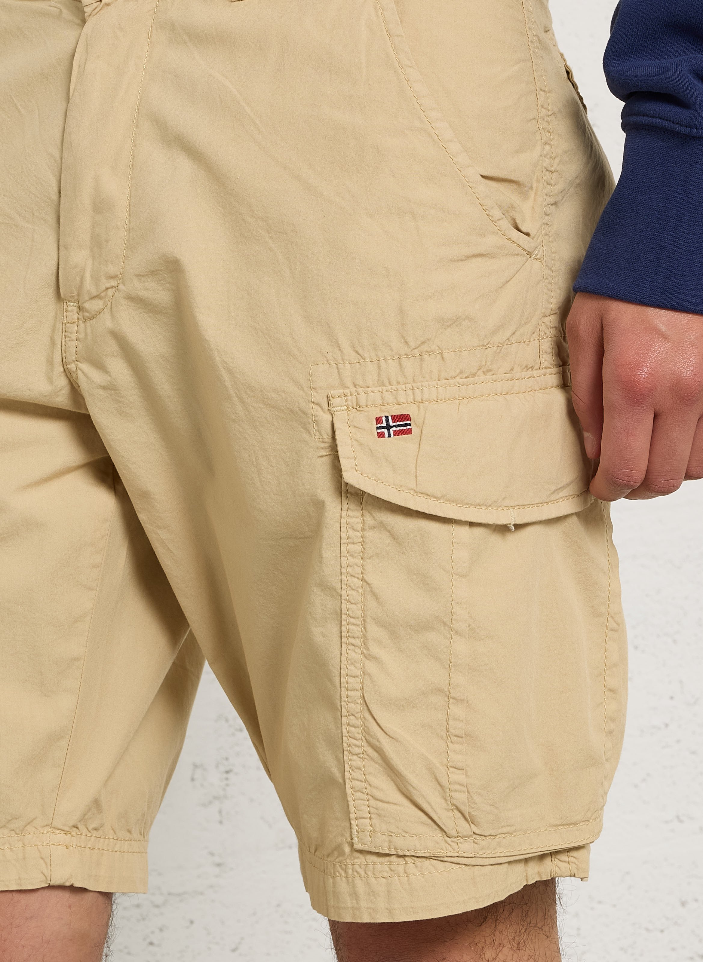 Gerade geschnittene Baumwollshorts NAPAPIJRI Beige