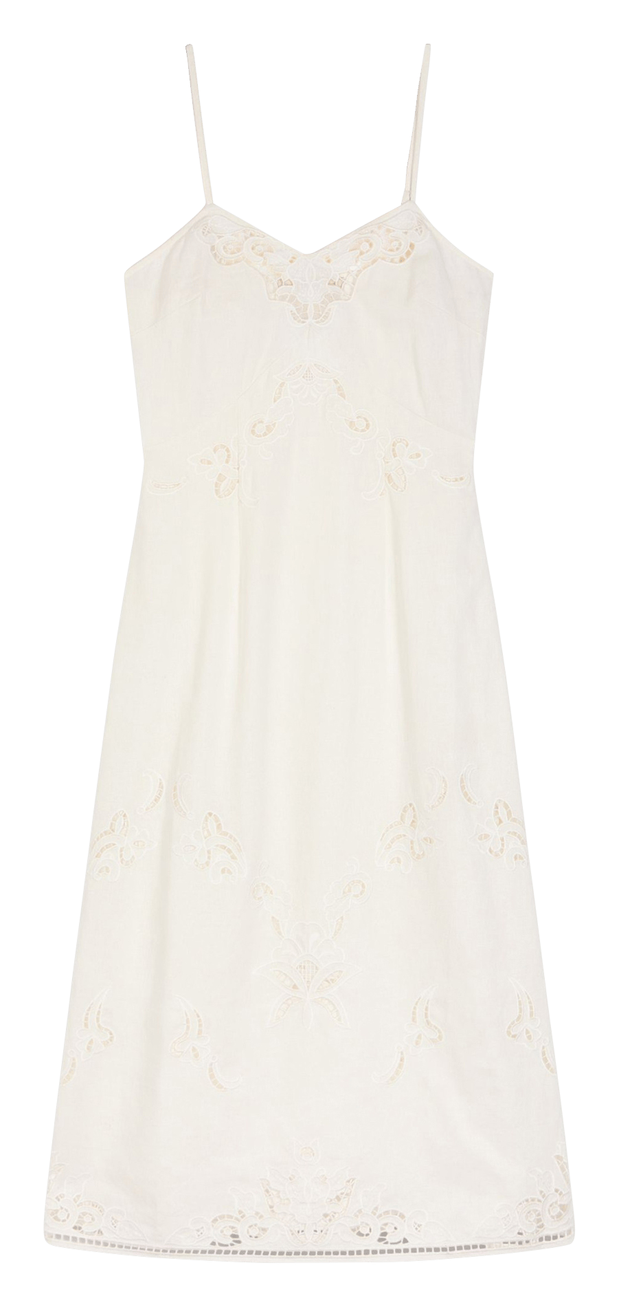 Robe nuisette à broderies VANESSA BRUNO Blanc