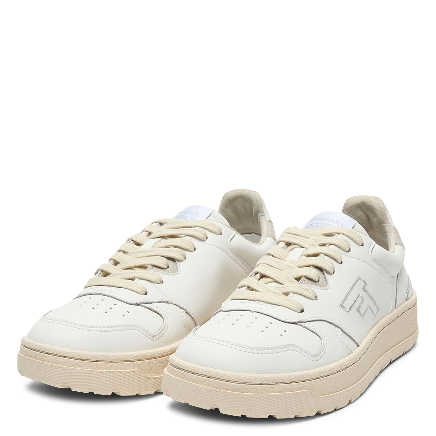 Baskets à lacets en cuir FAGUO Blanc