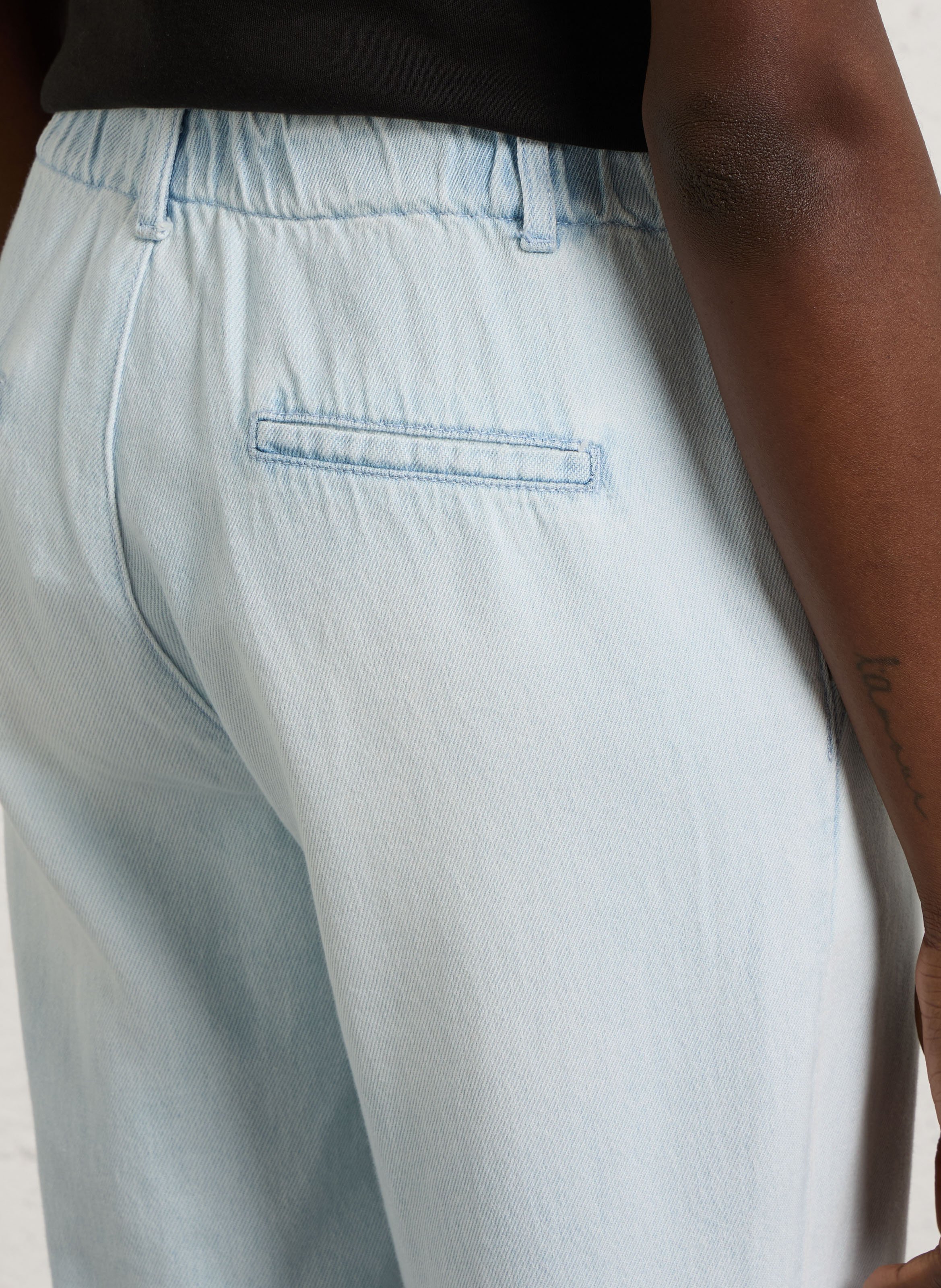 Pantalon carotte taille haute denim | Bleu MAISON 123 Femme