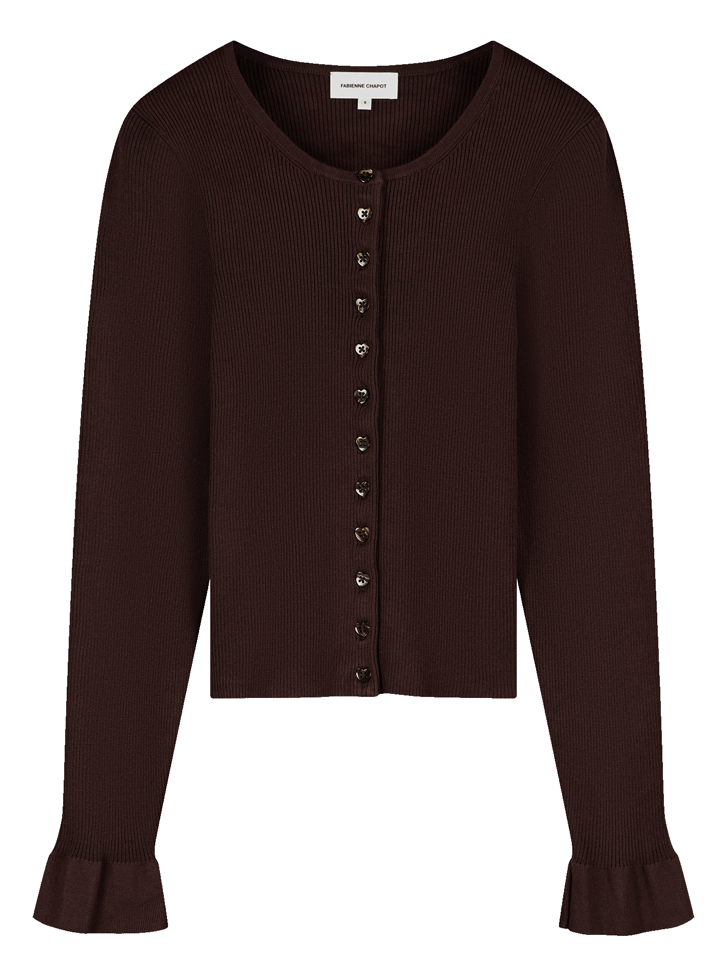 Vest met ronde hals FABIENNE CHAPOT Bruin