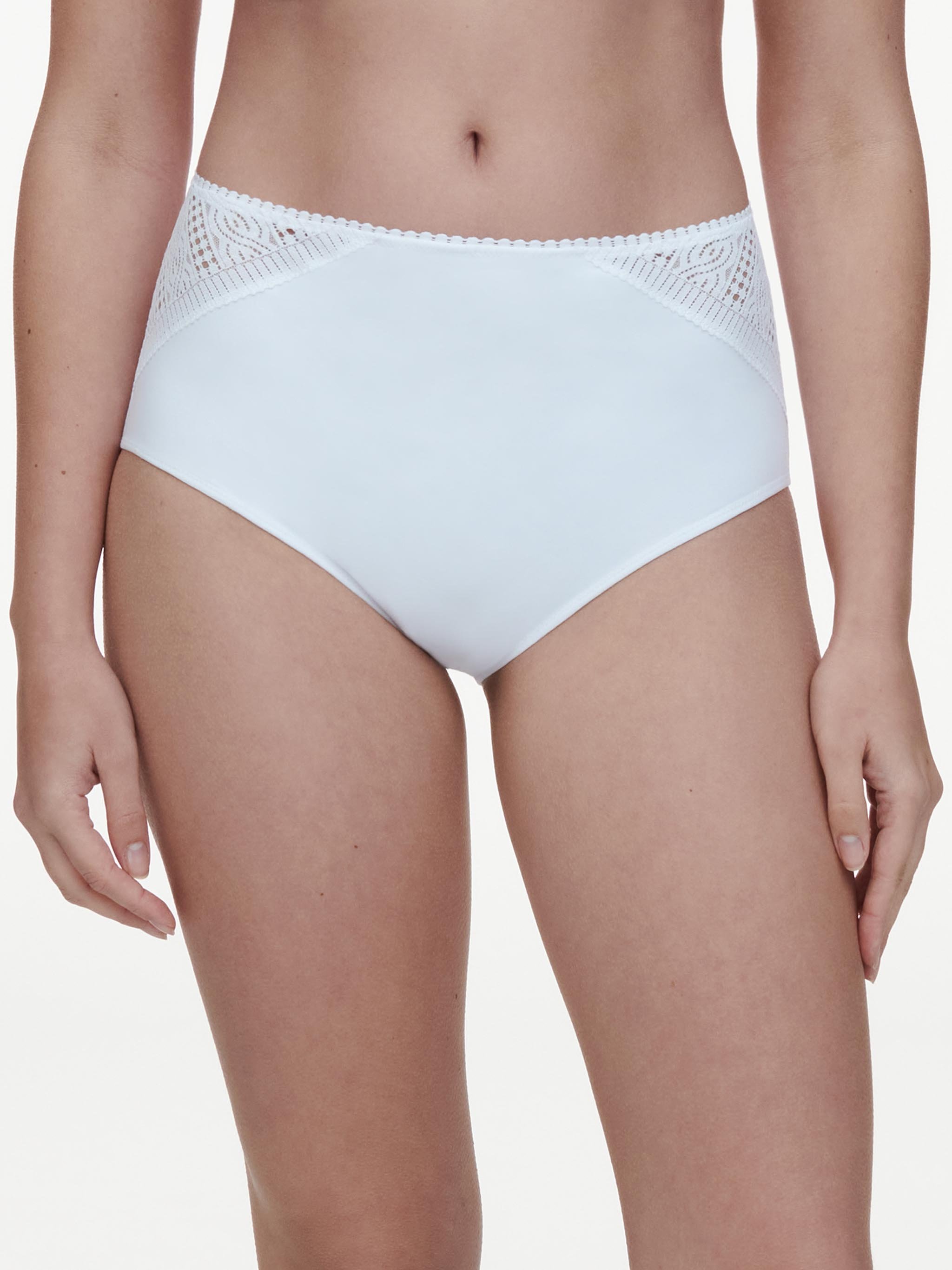 High-waisted lace support briefs CHANTELLE