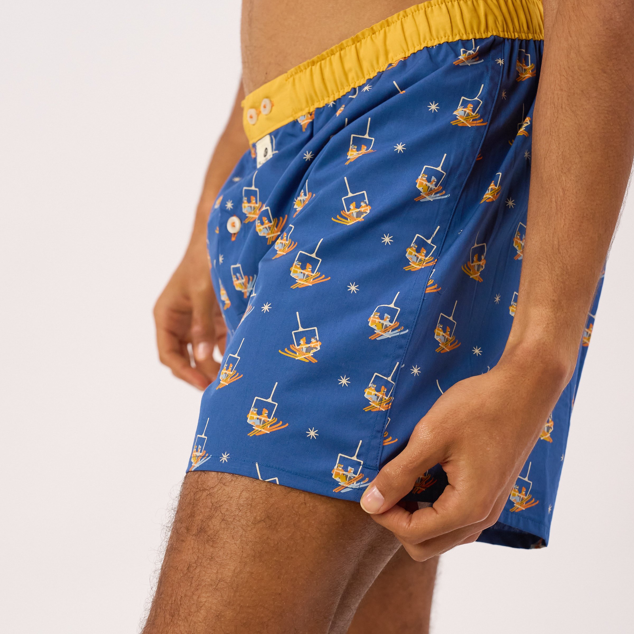 Organic cotton boxer shorts BILLYBELT Blue