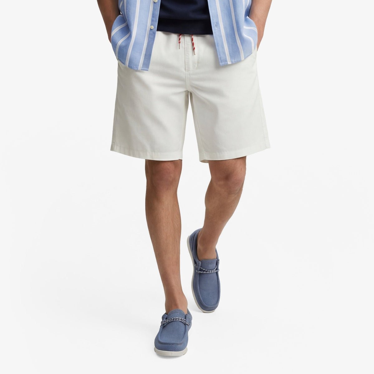Elastic Waist Bermuda SERGE BLANCO White