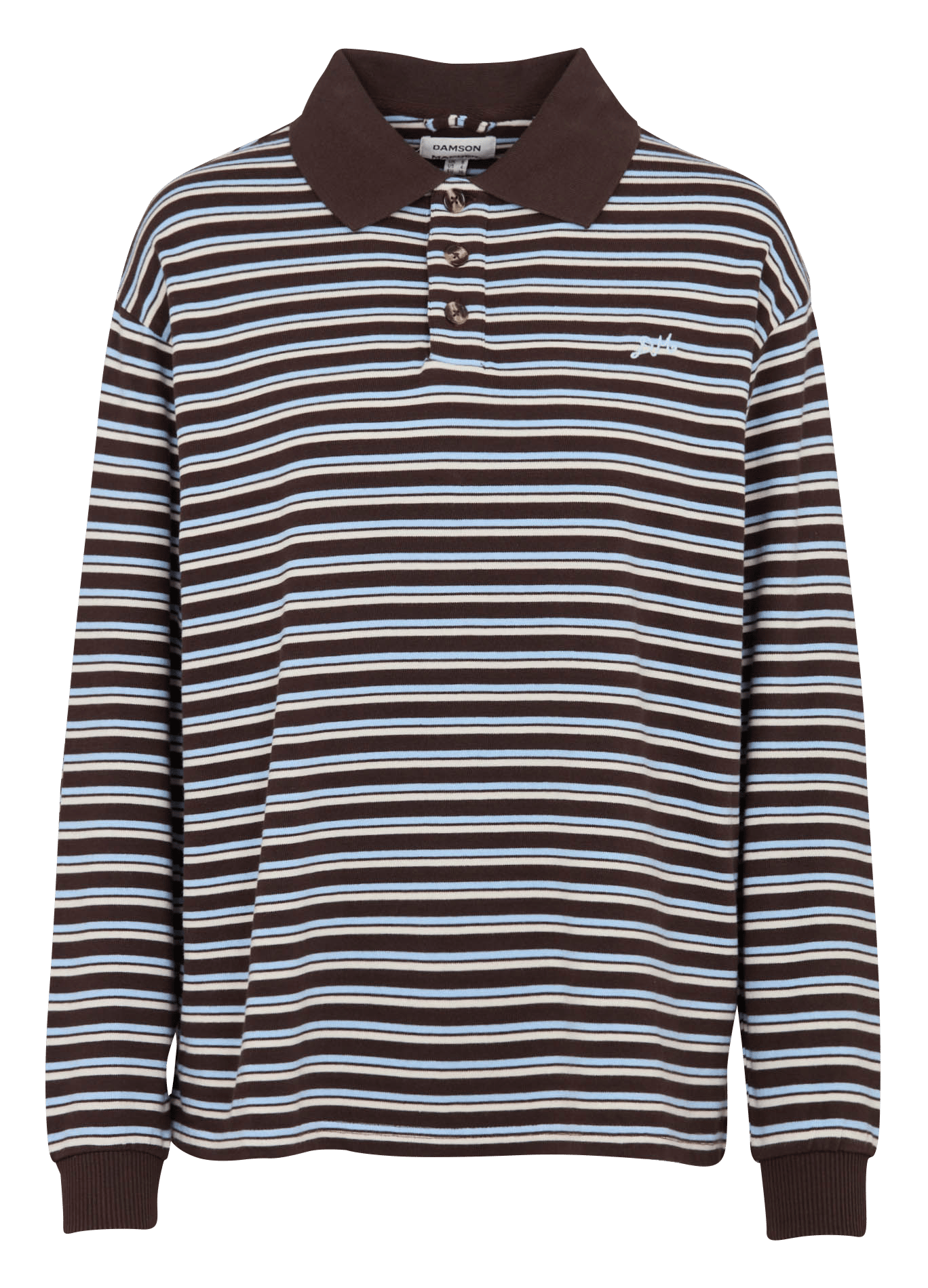 Polo droit en coton bio rayé DAMSON MADDER Multicolore