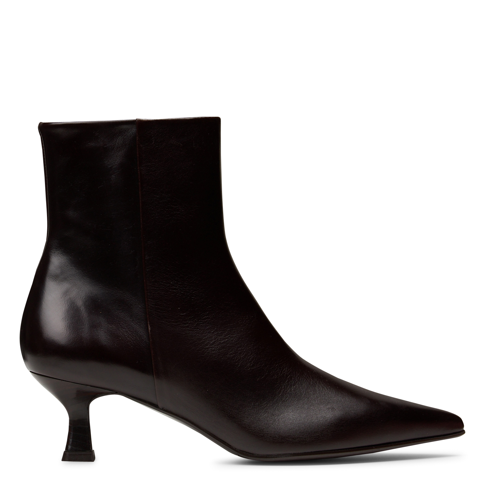 Leather mid-calf boots with pointed toe BILLI BI Brown