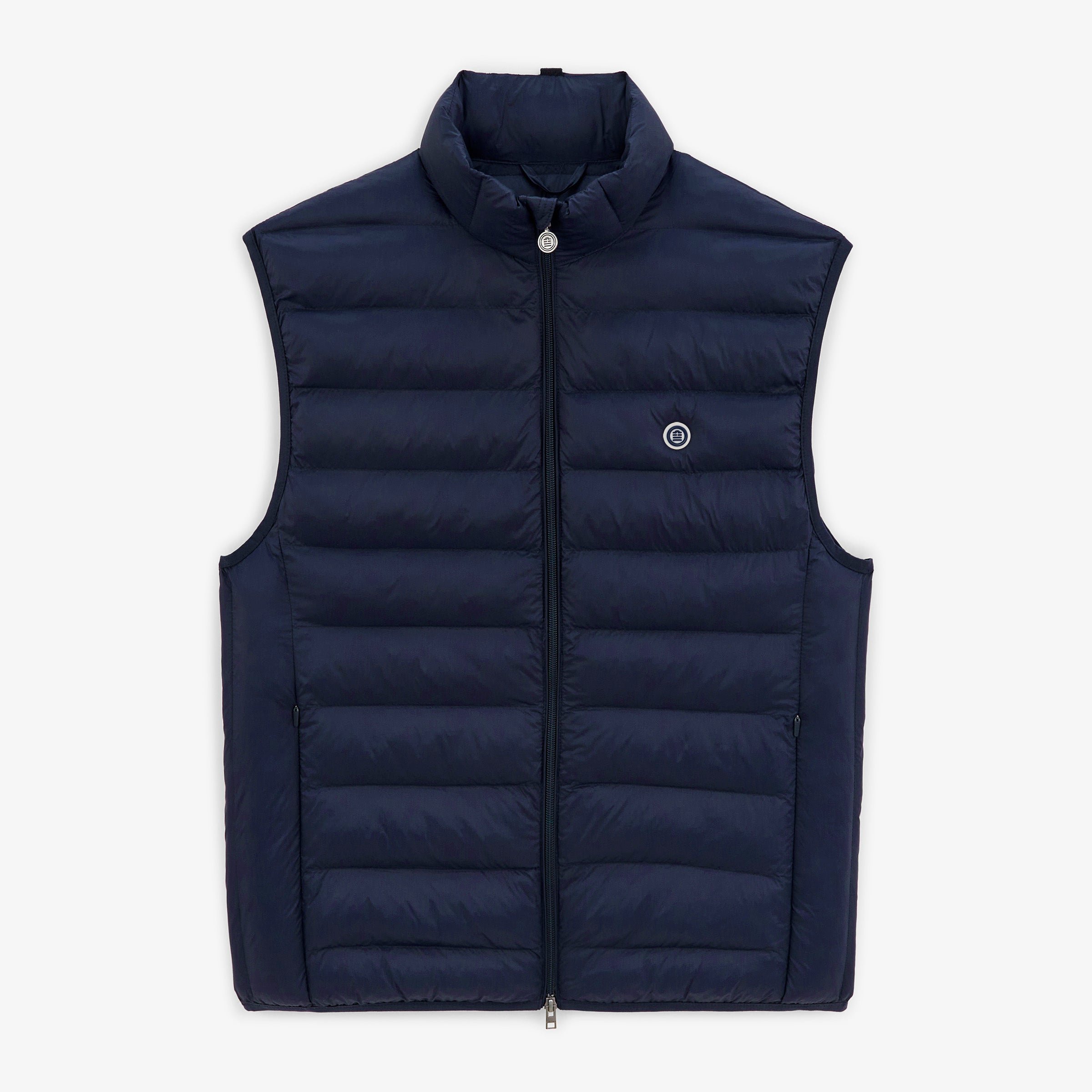 Navy blue sleeveless puffer jacket SERGE BLANCO Blue