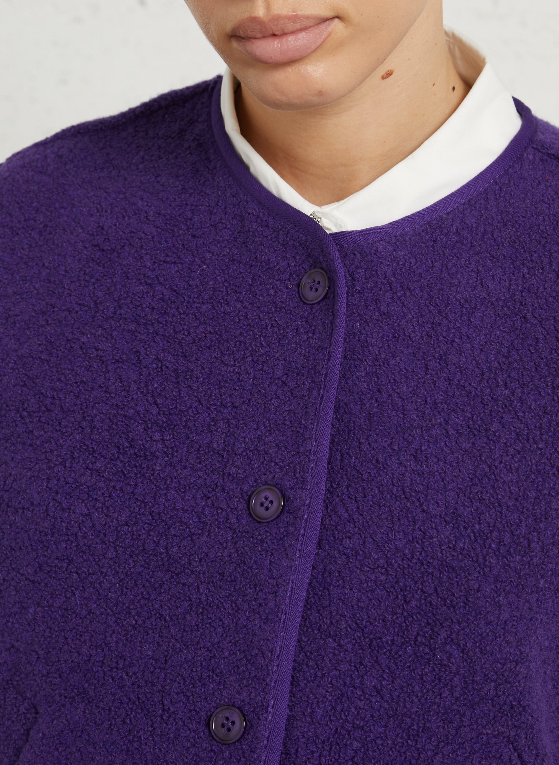 Oversize-Jacke aus Wollmix  DES PETITS HAUTS Violett