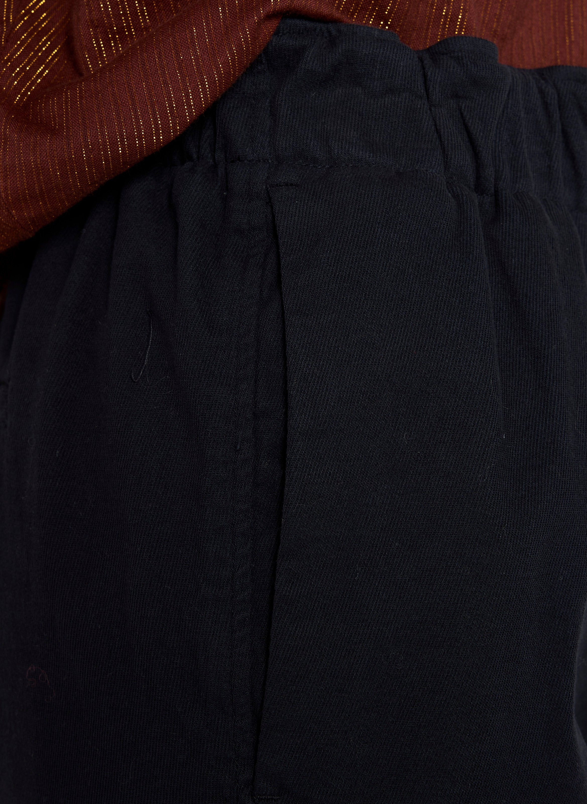 Wide-leg trousers in cotton and wool POMANDERE Blue