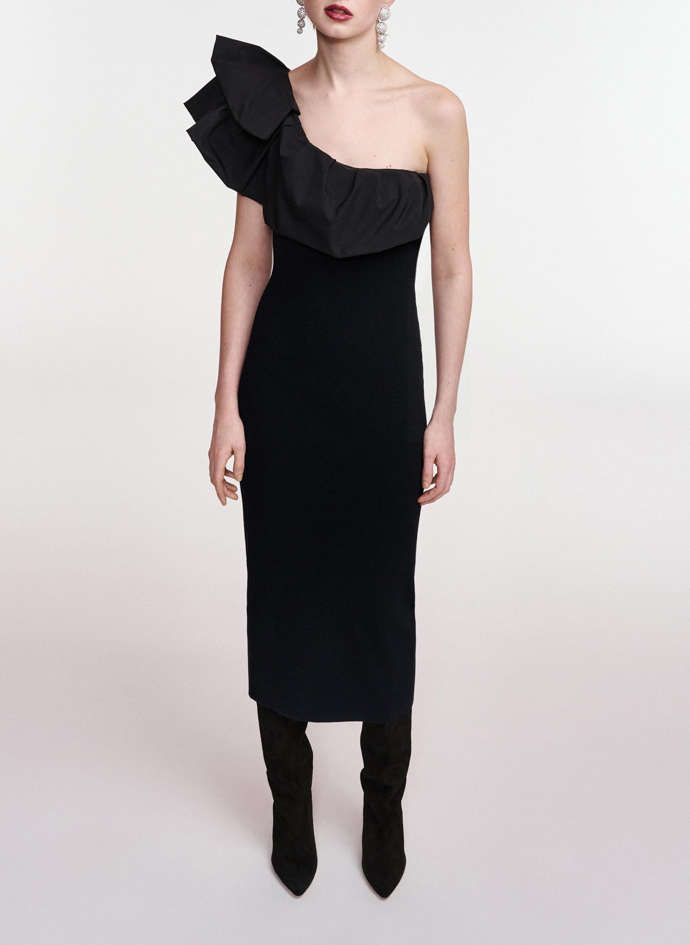 Robe midi moulante  ESSENTIEL ANTWERP Noir