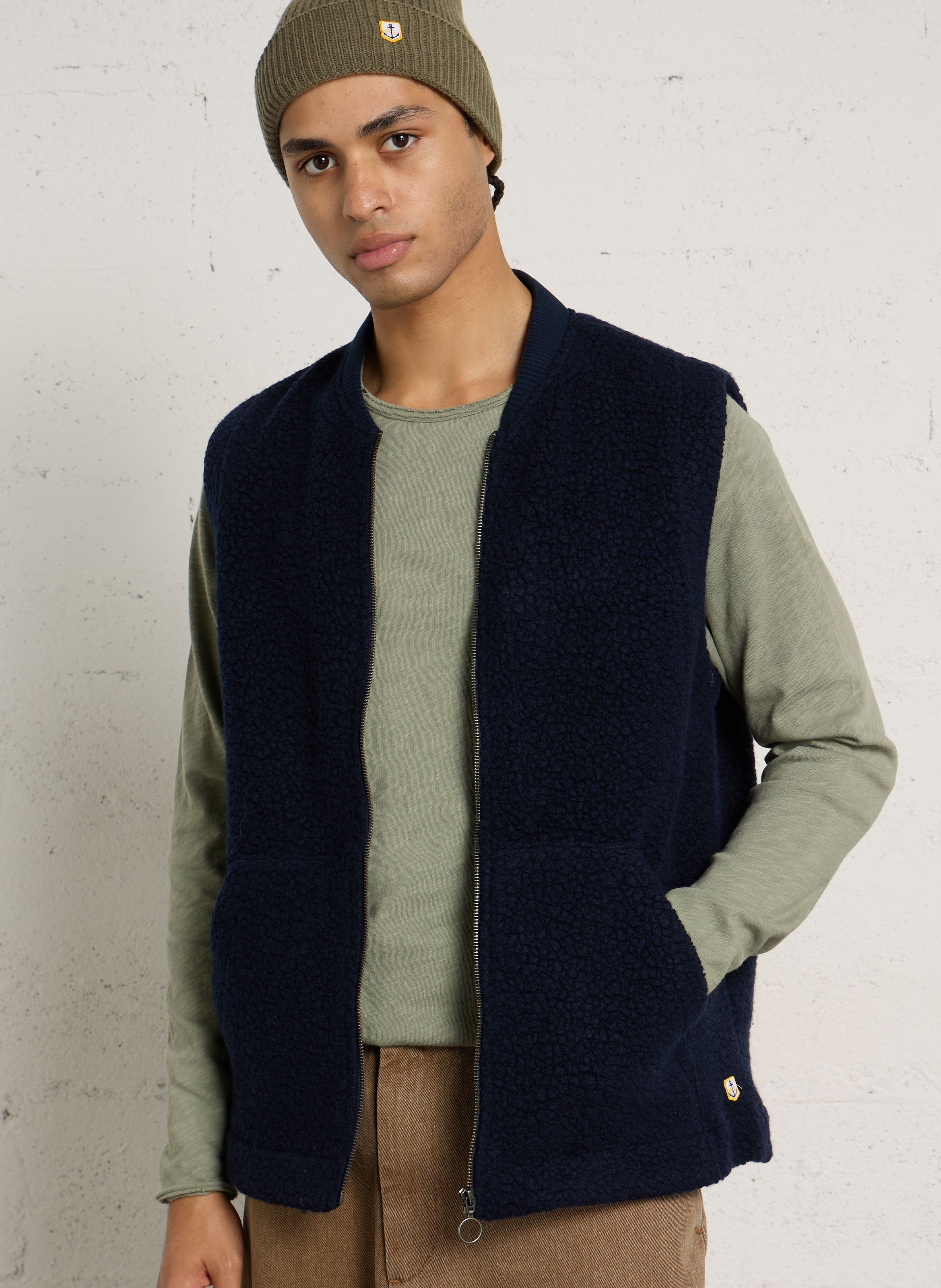 Ärmellose Jacke aus Wollmischung ARMOR LUX Blau