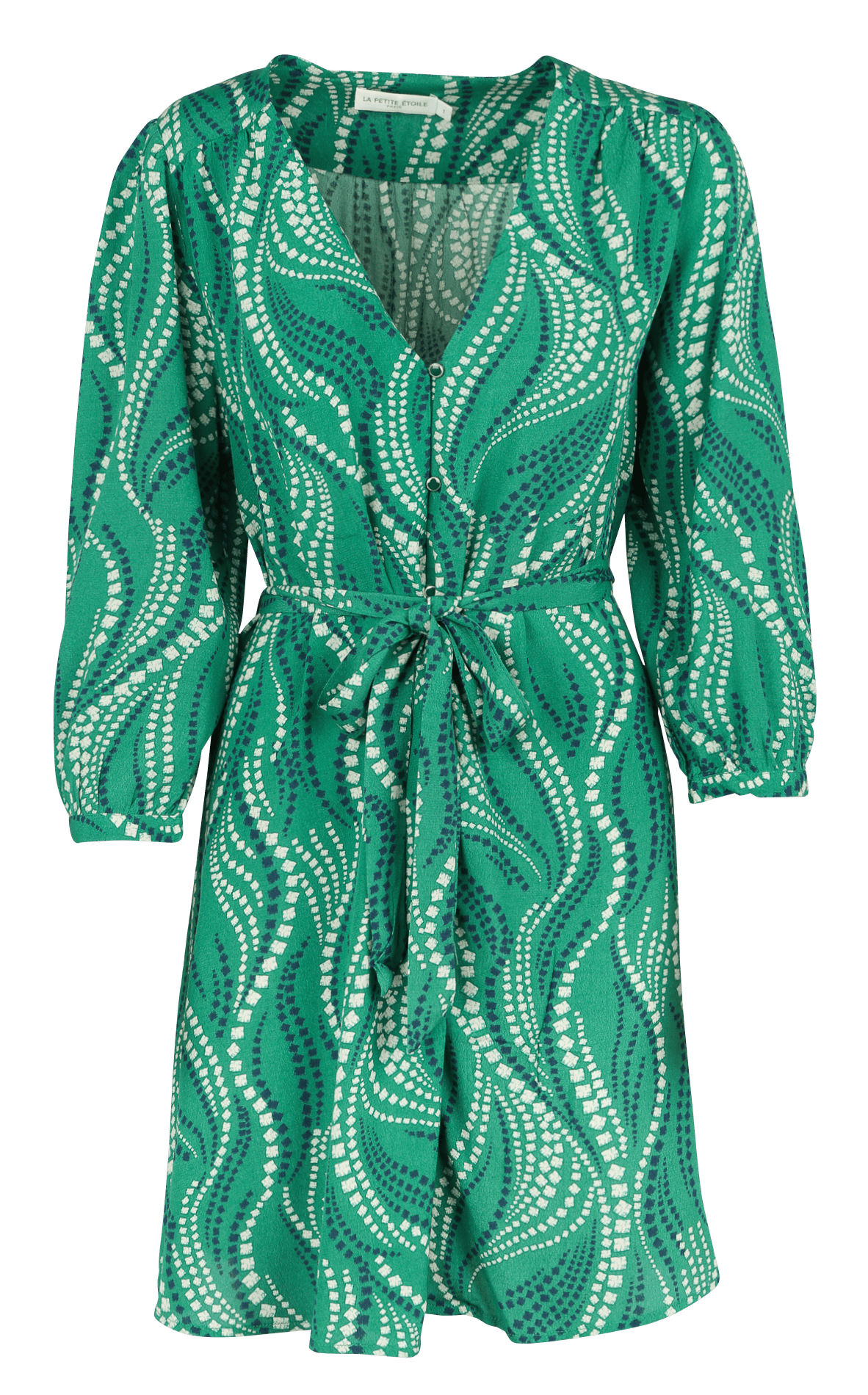 Korte jurk met print LA PETITE ETOILE Groen