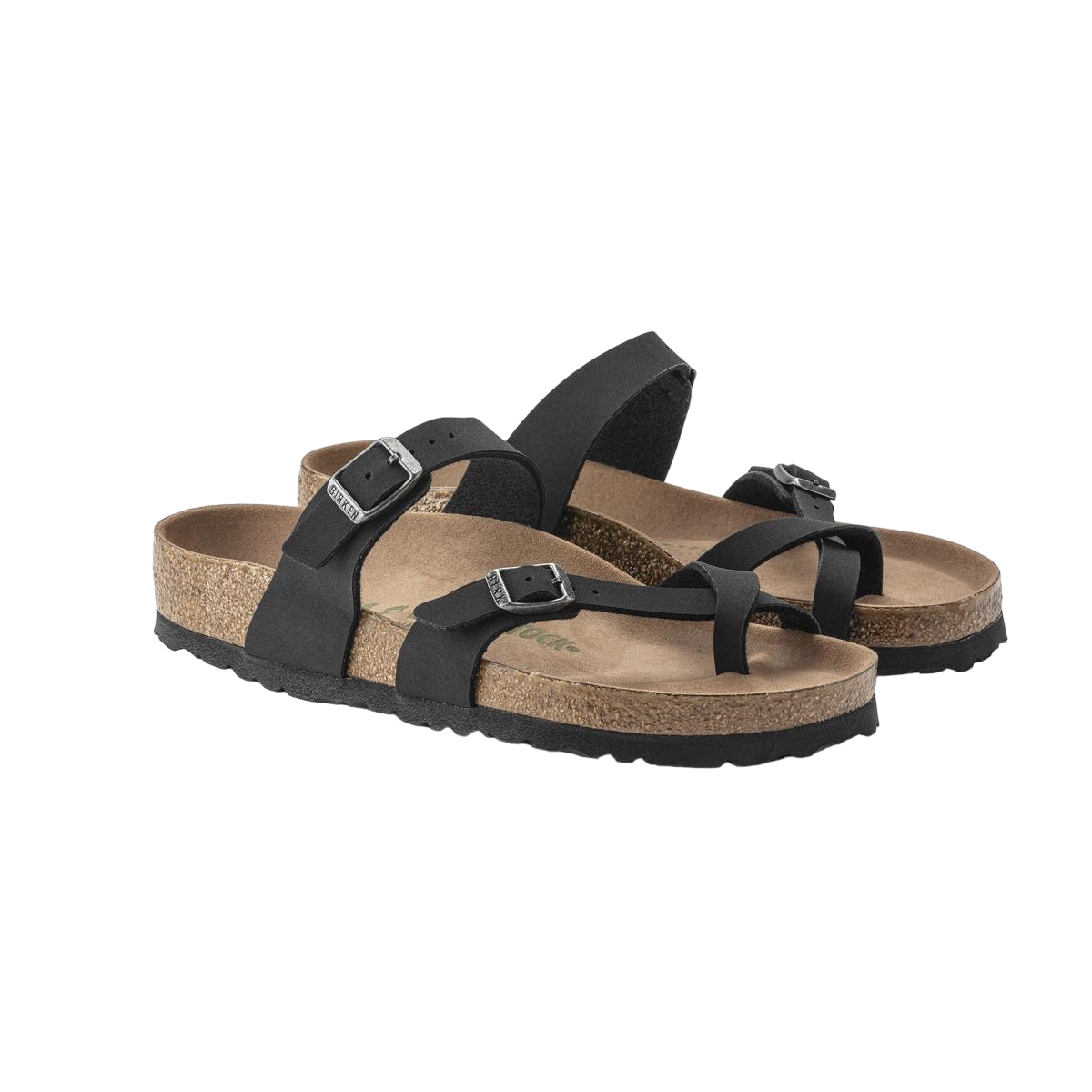 Faux leather sandals BIRKENSTOCK Black