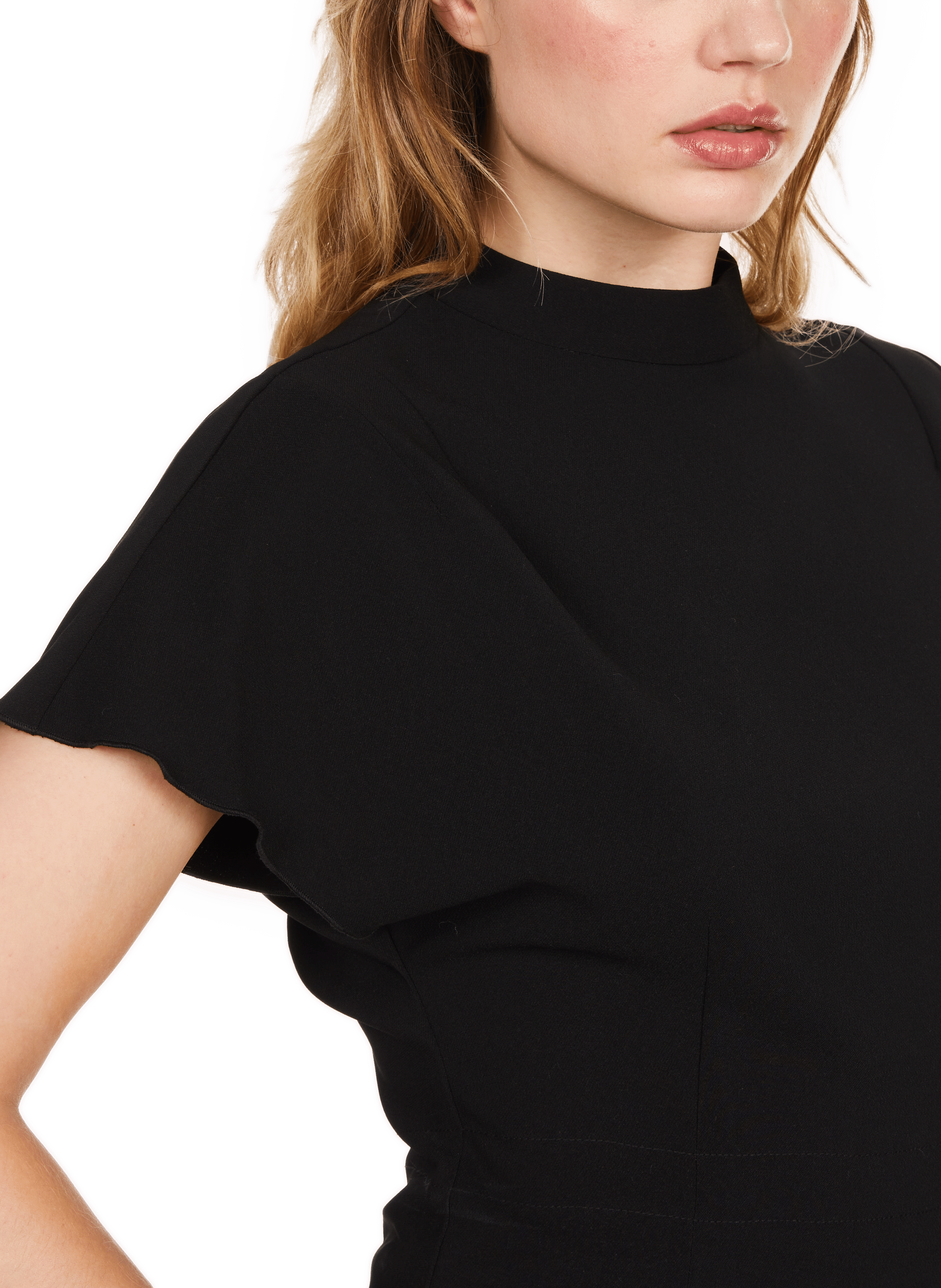 Tailliertes Top mit kurzen Ärmeln SAISON 1865 Schwarz