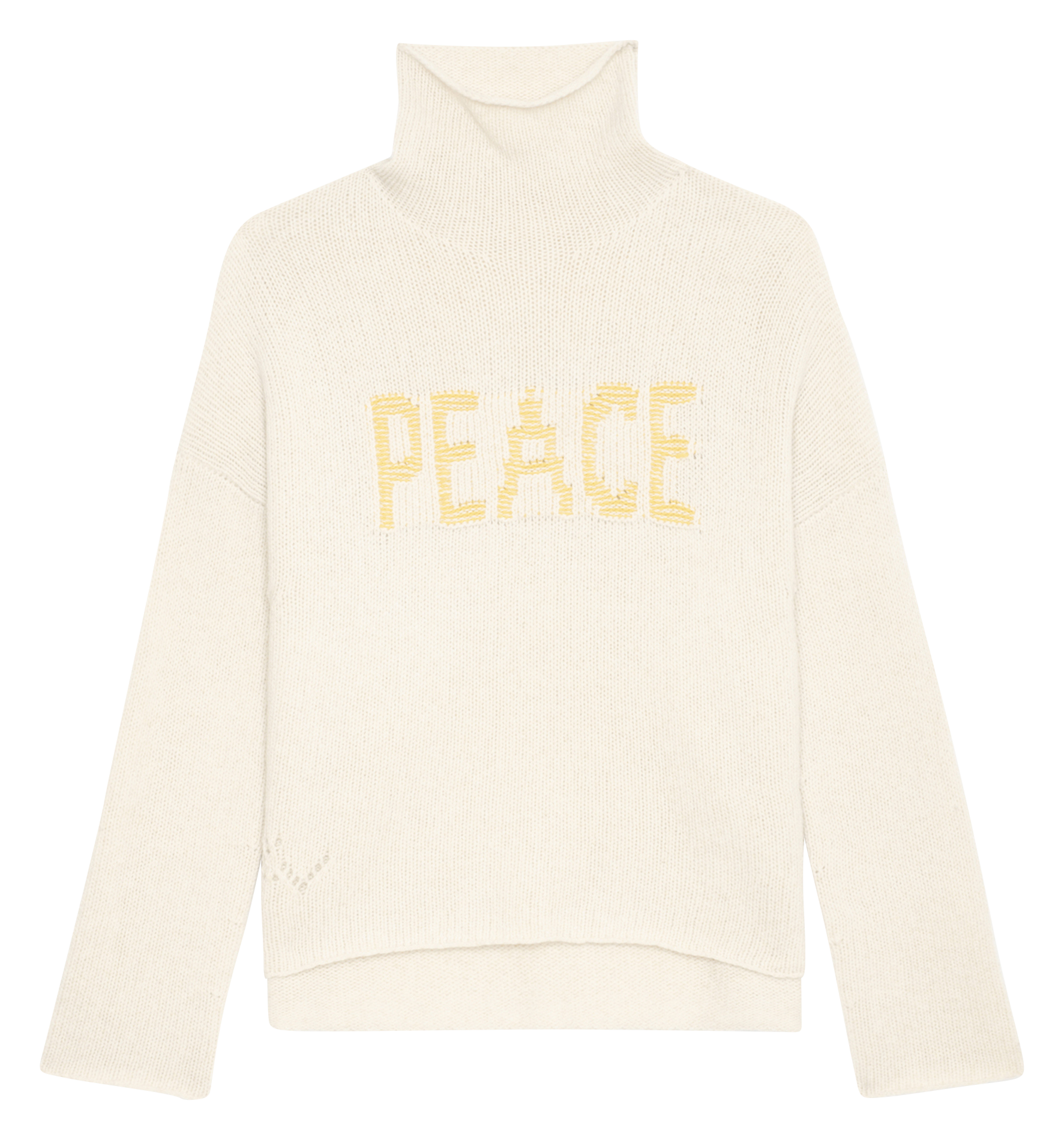 Pull col montant ample en laine ZADIG&VOLTAIRE Beige