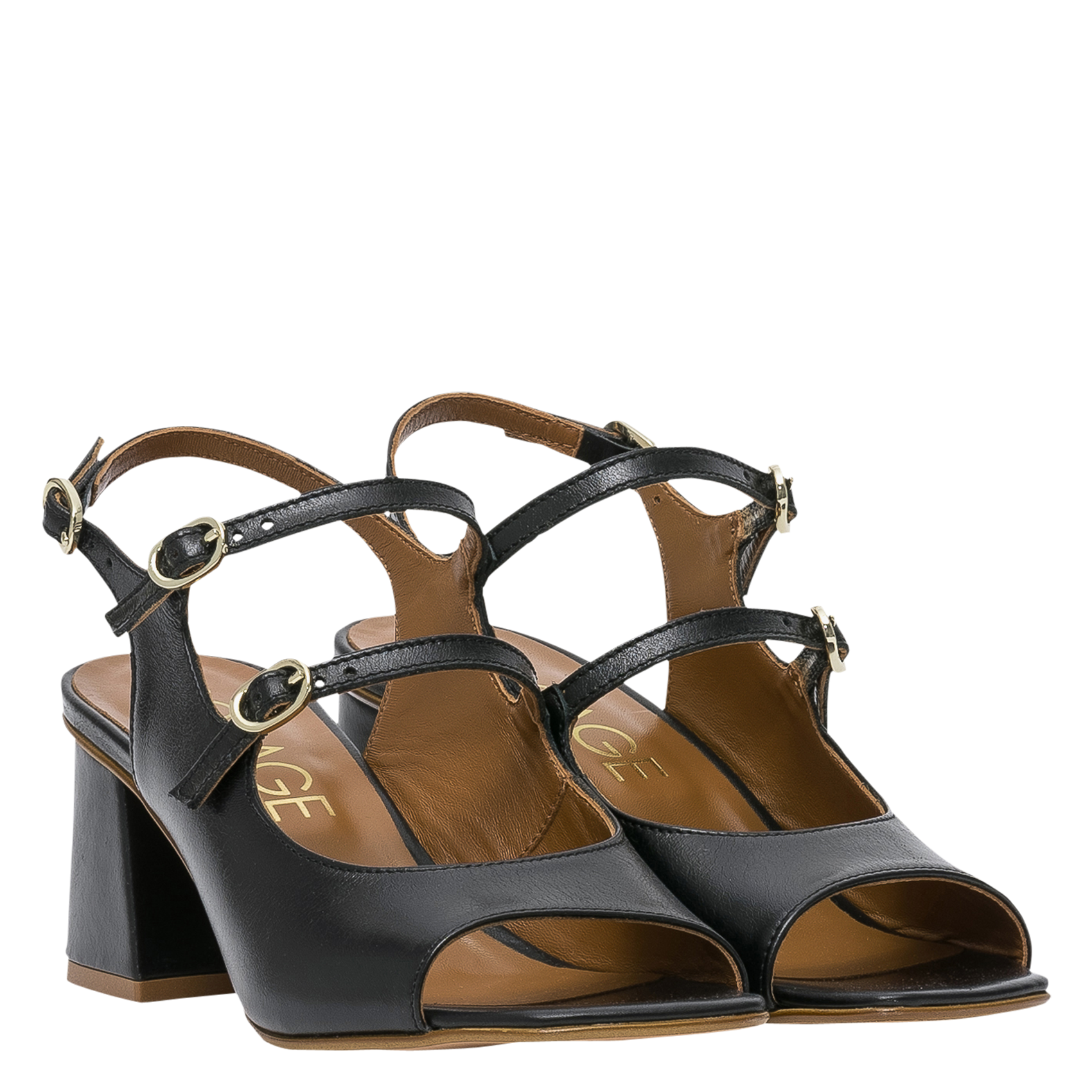 Flache Leder-Mules BOCAGE Schwarz