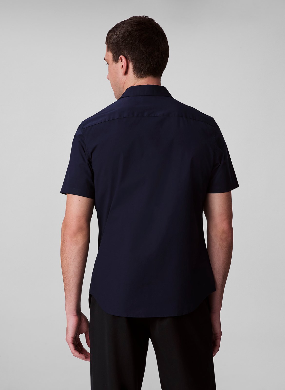 Cotton-mix slim-fit shirt CALVIN KLEIN Blue