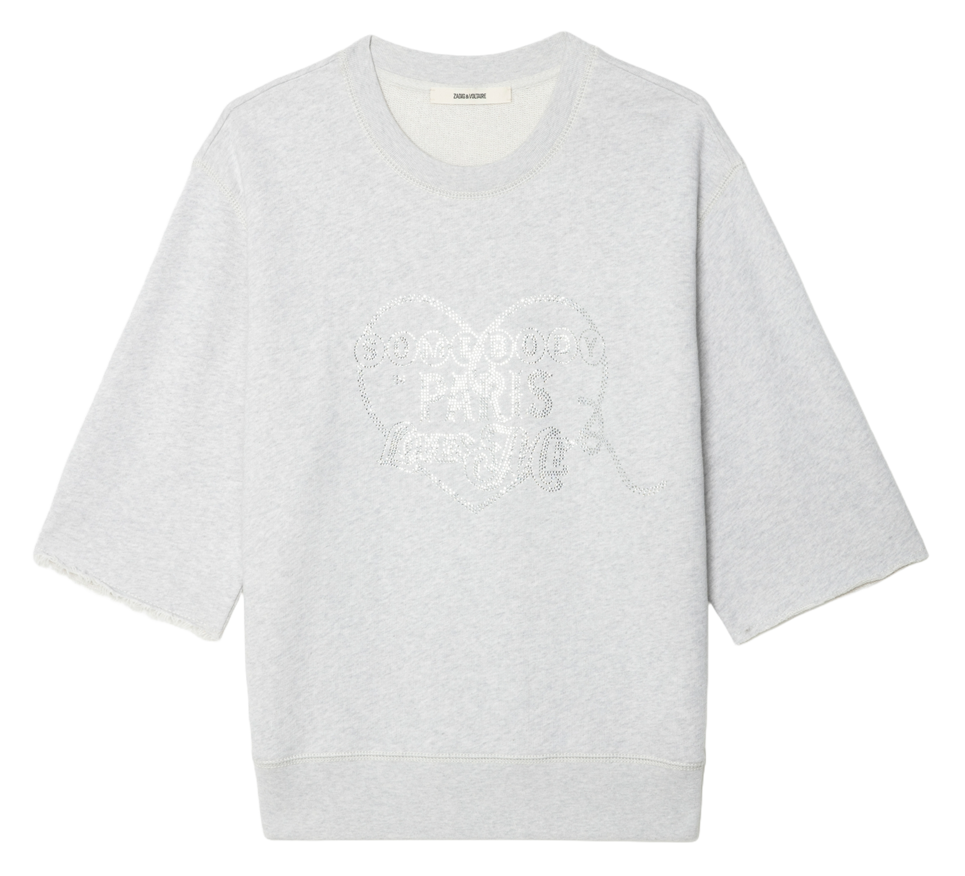 Sweat col rond en coton ZADIG&VOLTAIRE Gris