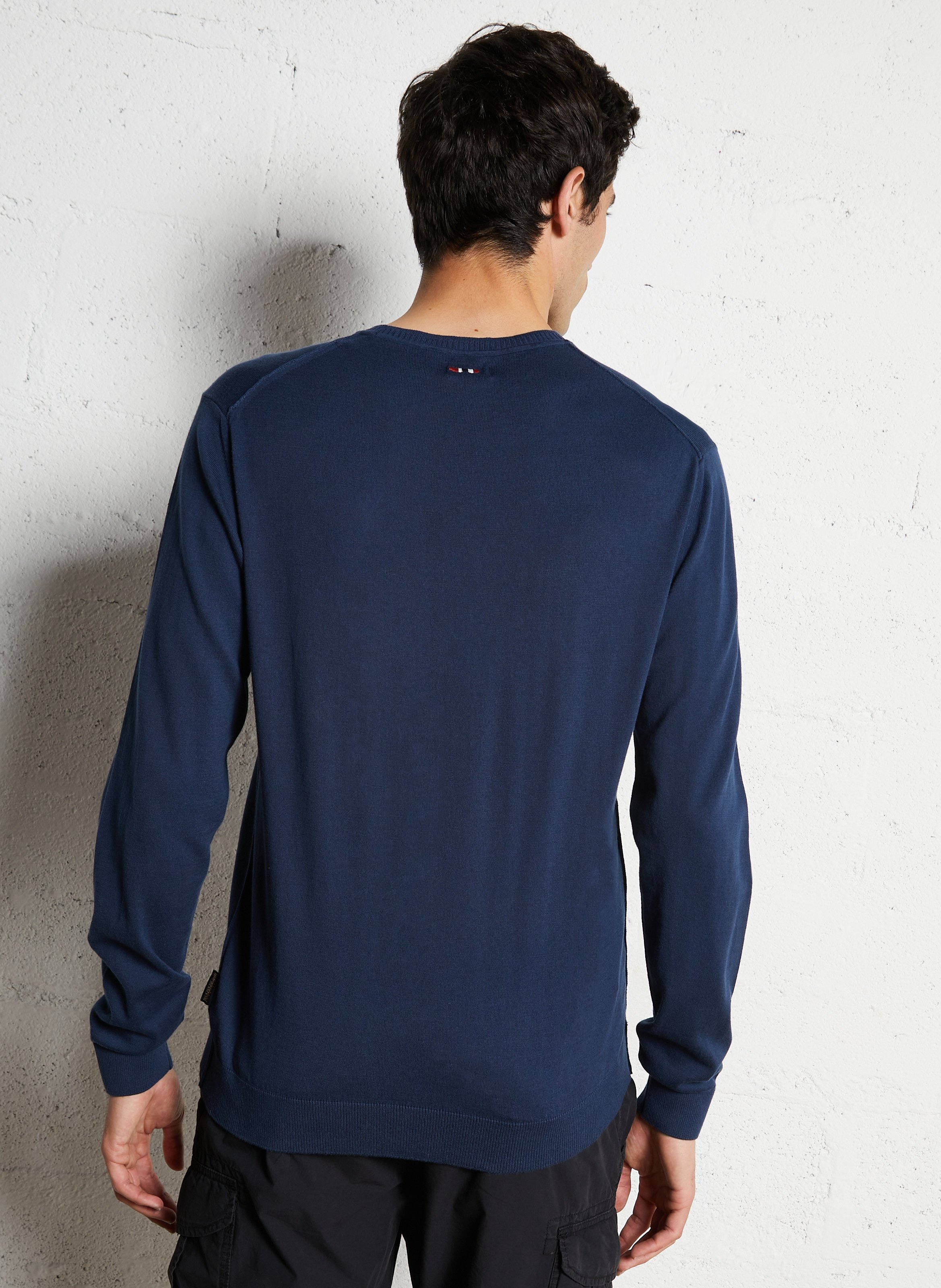 Straight cotton sweater NAPAPIJRI Blue