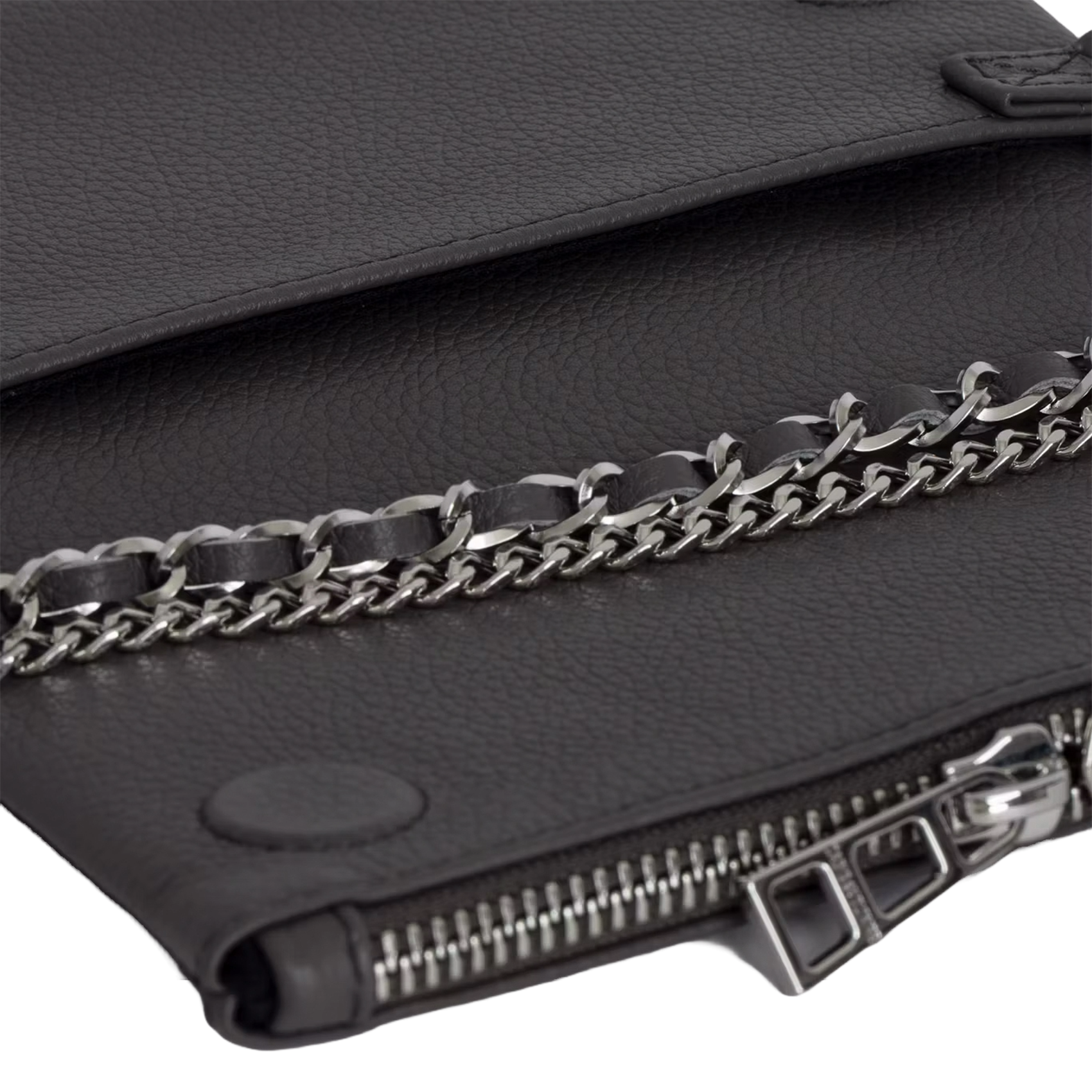 Leren avondclutch ZADIG&VOLTAIRE Grijs