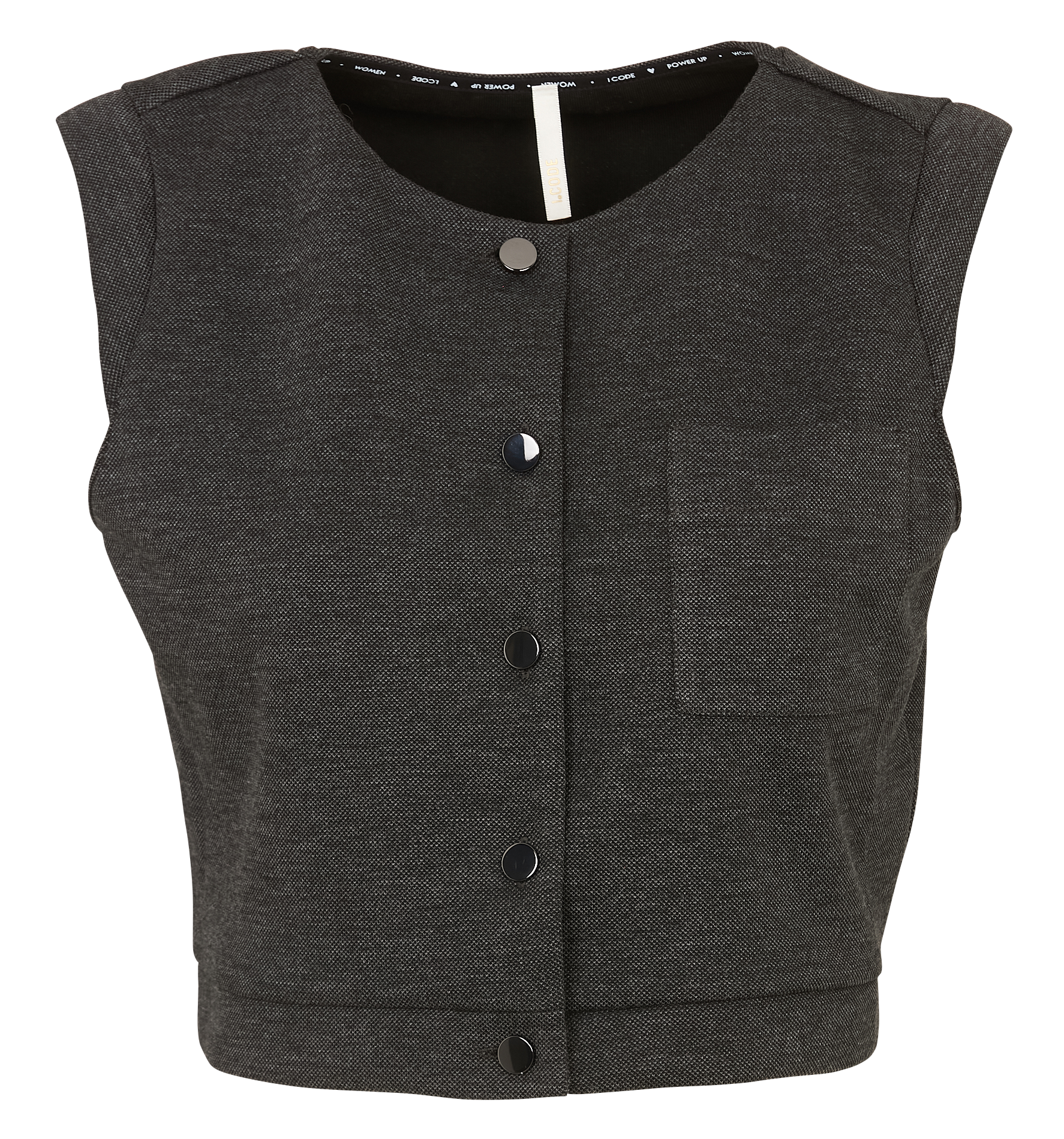 Knit crop top I CODE Grey