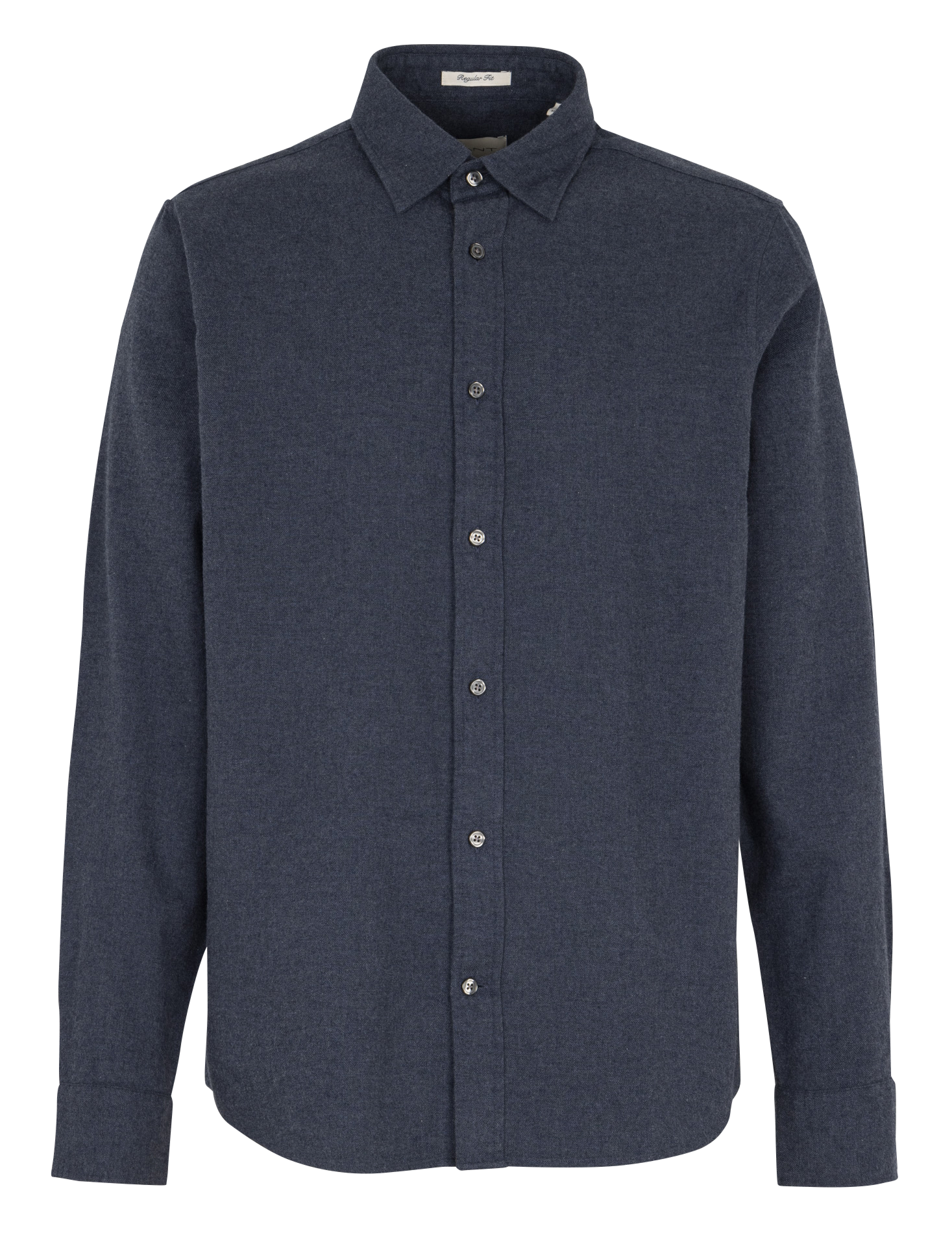 Solid color regular fit cotton shirt GANT Blue