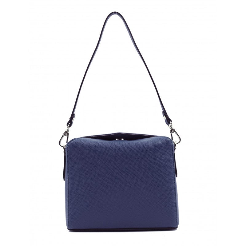 Shoulder bag - coated grain POURCHET Blue