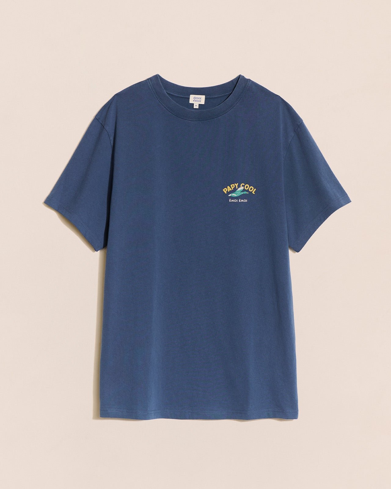 Le t-shirt papy cool bird en coton bio EMOI EMOI Bleu