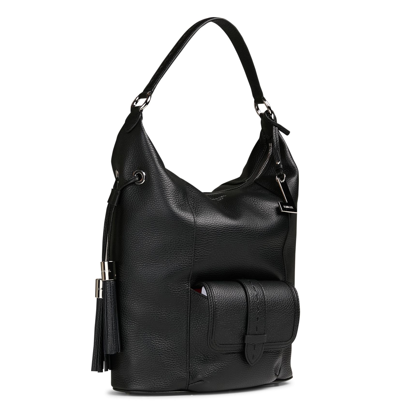 Sac porté épaule en cuir LANCEL Noir