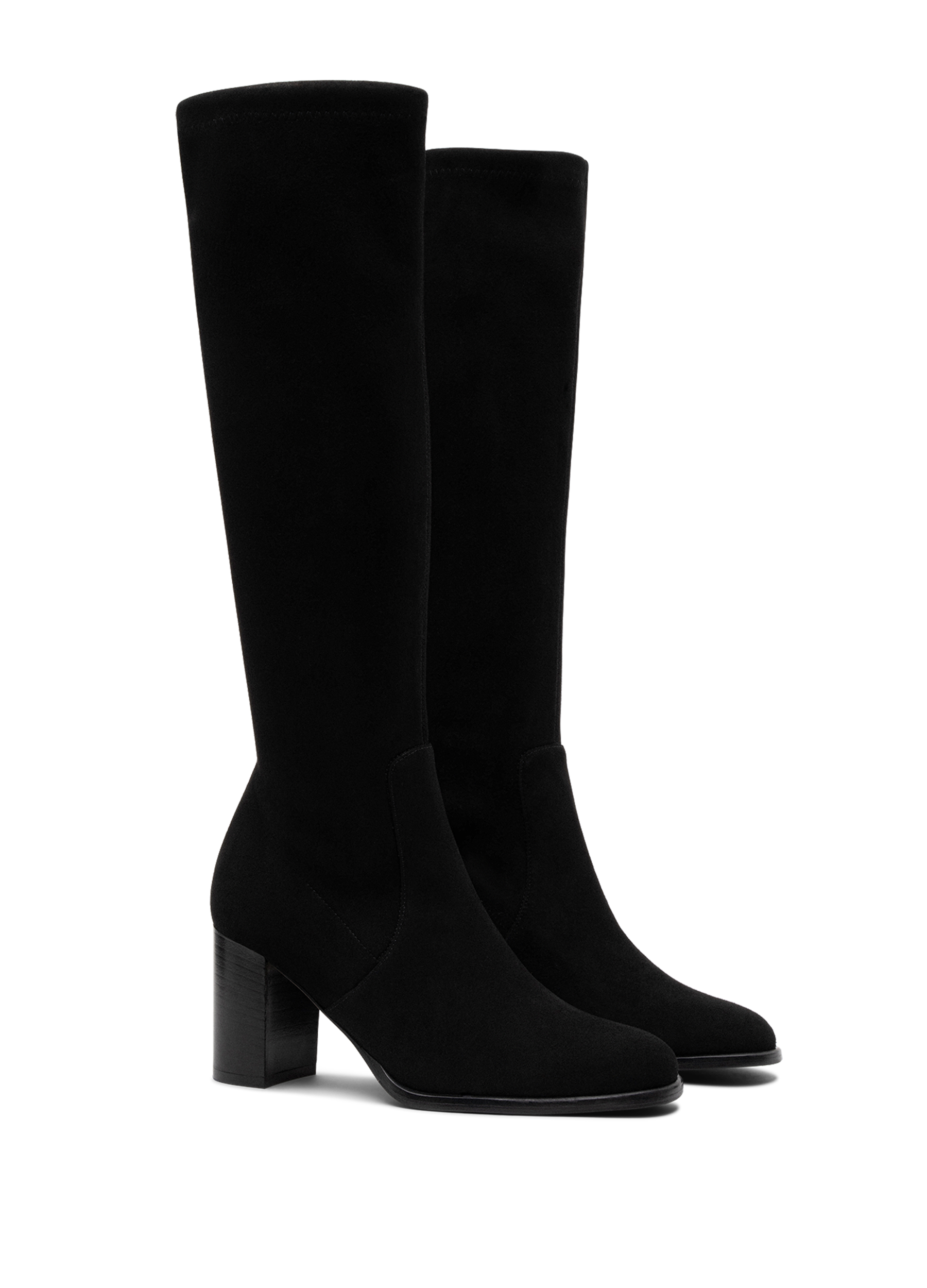Black stretch leather boots PARALLELE PARIS Black